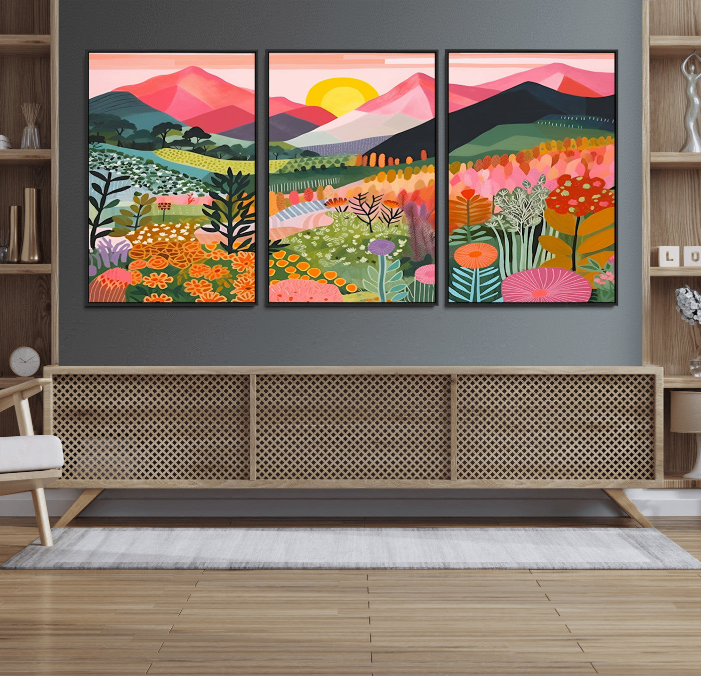 MGV-FC-60X30-3P - Yayoi Kusama 1986 Wall Art Print – Yayoi Kusama Wabi Sabi Japanese Wall Art Print - Vibrant Abstract