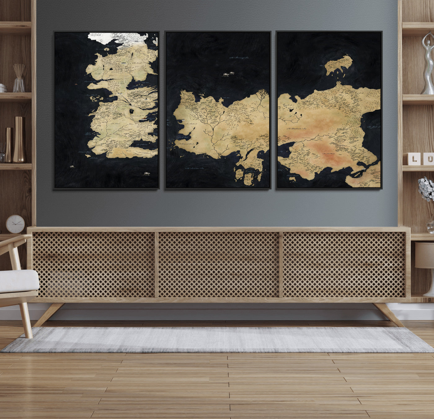 MGV-FC-60X30-3P - Push Pin World Map Canvas Print – Framed Wall Art for Couples to Track Their Travels – Anniversary