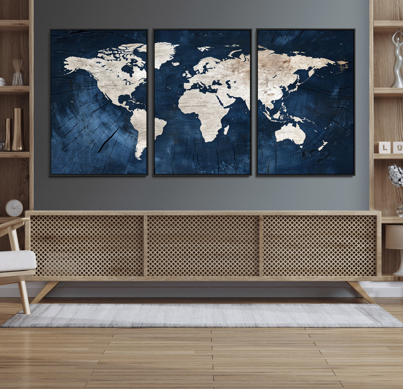 78104-MGV-FC-60X30-3P_Black-Push Pin World Map Canvas Print – Travel Tracker Wall Art for Couples, Perfect Anniversary Gift for Home or Office Decor