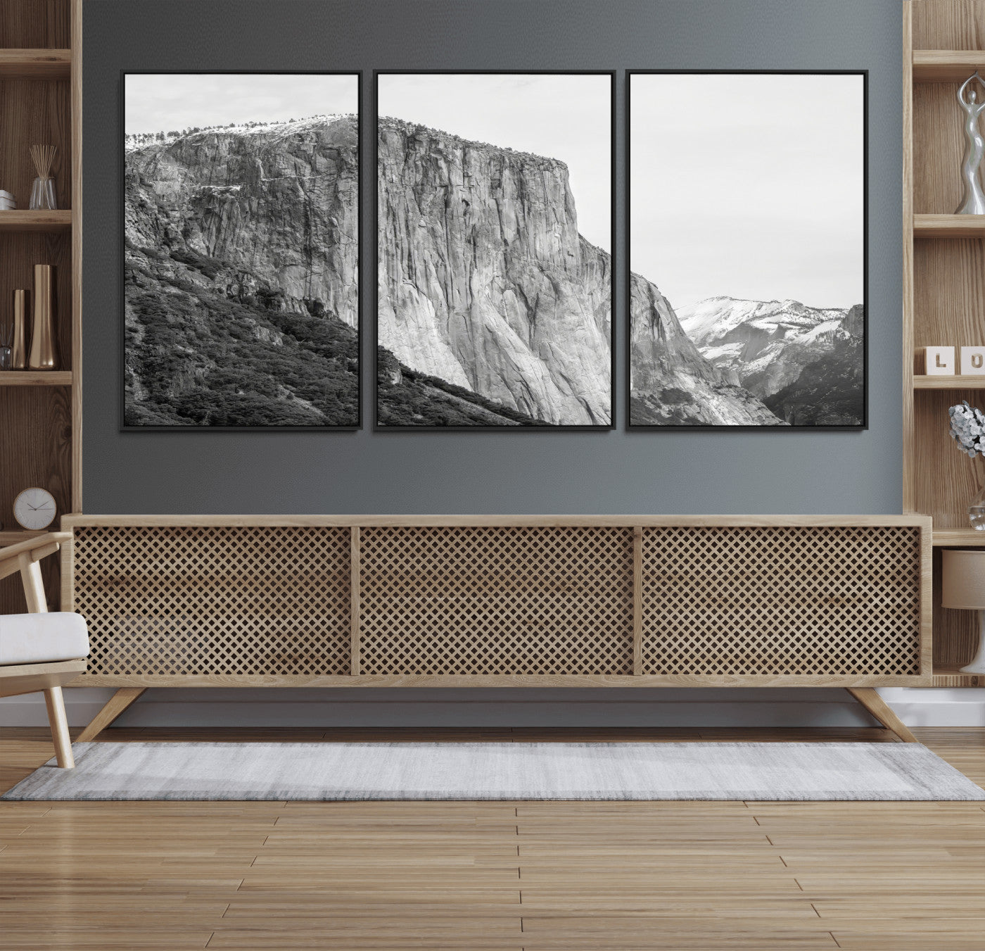 39393420-MGV-CV-36X24 - El Capitan Yosemite Mountain Wall Art – Yosemite Cliff Canvas Print, Rugged Terrain and Timeless Wilderness Decor for Office, Living Room or Cabin