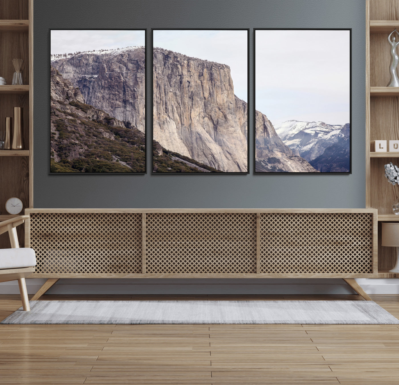 74506434-MGV-CV-36X24 - El Capitan Yosemite Mountain Wall Art – Yosemite Cliff Canvas Print, Rugged Terrain and Timeless Wilderness Decor for Office, Living Room or Cabin