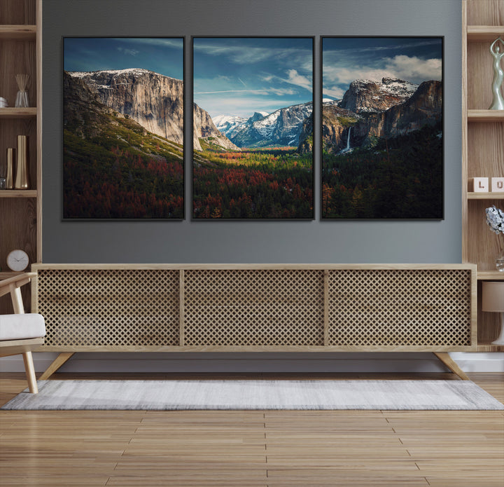 Yosemite National Park Wall Art Canvas Print, Mountain Landscape Print, Framed El Capitan Art Print, Large Scenic Nature Printing