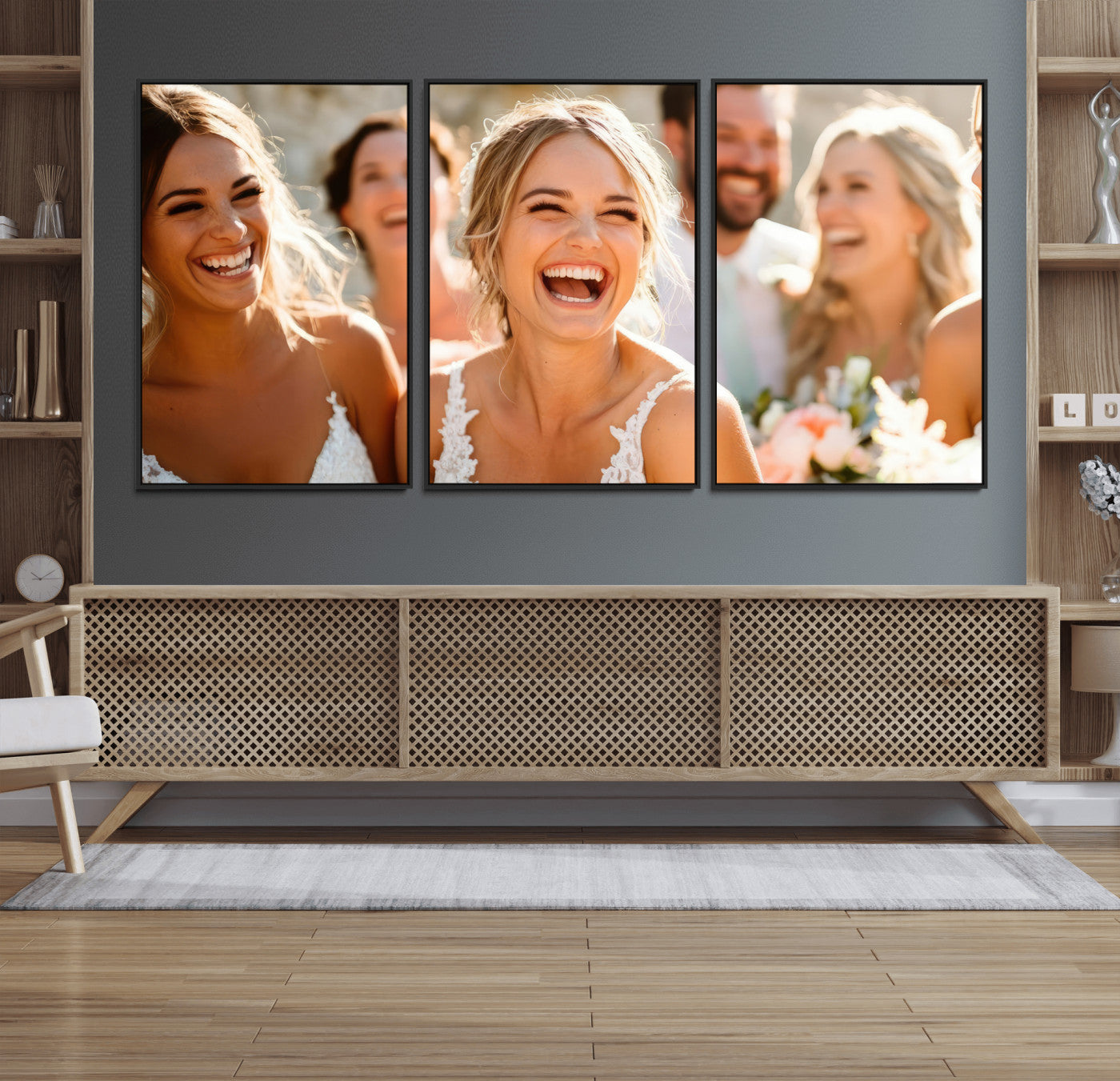 CSTM912-MGV-CV-60X30-3P-Floating 3 Panel Custom Canvas Print - Perfect for Unique Decor - Framed - Ready to Hang - Gift for Him
