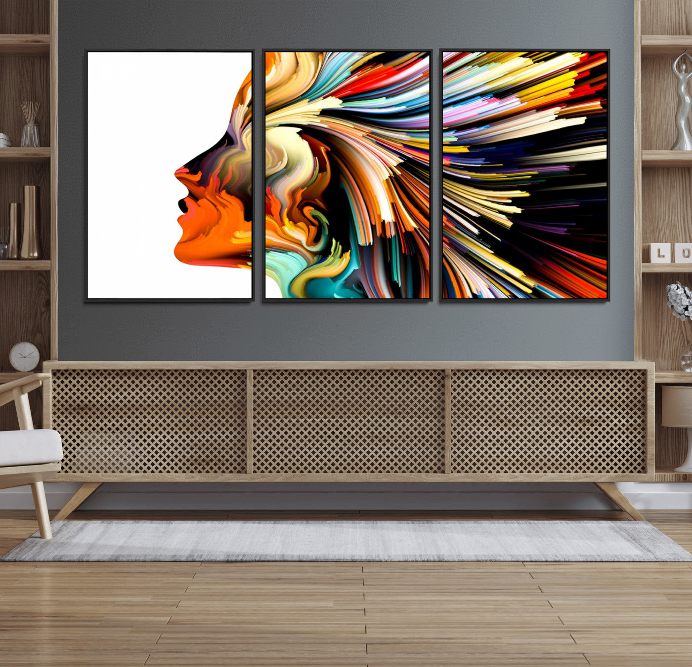 76813-MGV-FC-60X30-3P_Black-Profile Colors Canvas Print