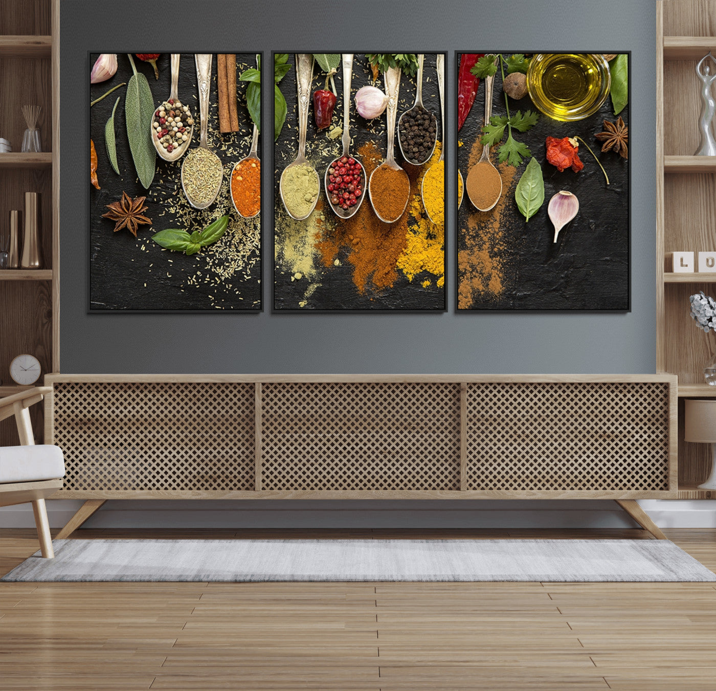 60472-MGV-FC-60X30-3P_Black-Kitchen Spice Wall Art Canvas Print
