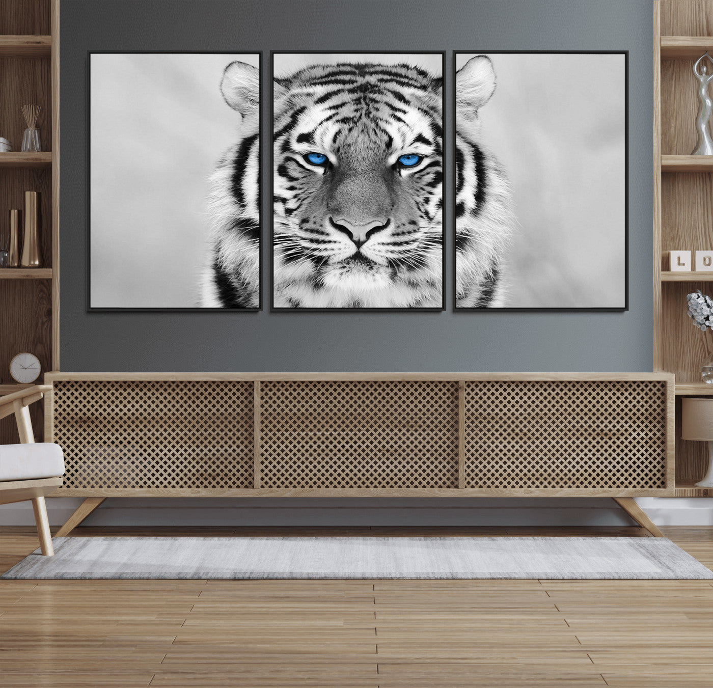 46396-MGV-FC-60X30-3P_Black-Tiger Canvas Artwork Wall Art Print