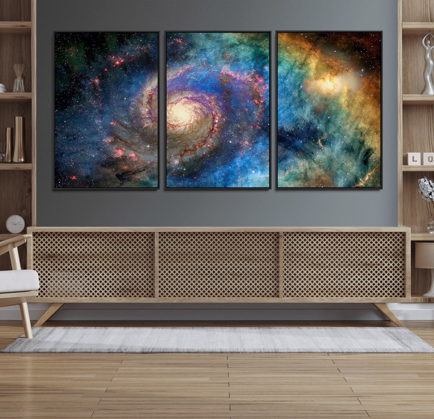 MGV-FC-60X30-3P - Spiral Galaxy Wall Art Canvas Print