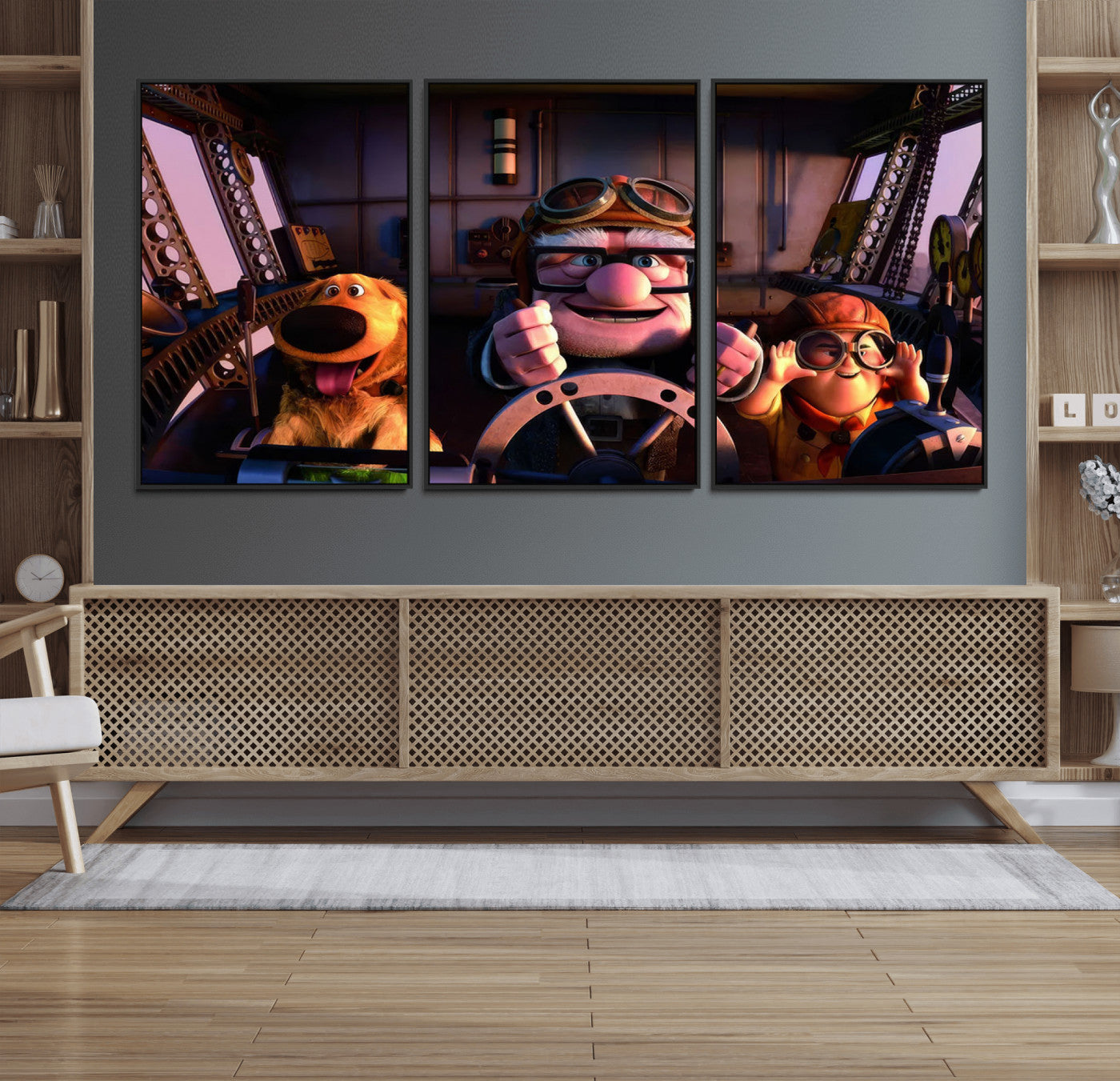 MGV-FC-60X30-3P - Carl Russel And Dog, Movie Up Poster, Movie Up Wall Art, Movie Up Poster Print, Carl