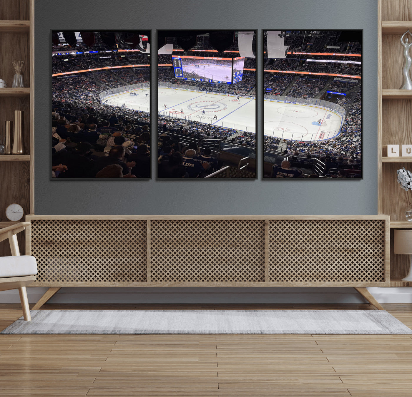 51641-MGV-CV-36X24-Amalie Arena Florida Wall Art Canvas Print - NHL Hockey Stadium Print
