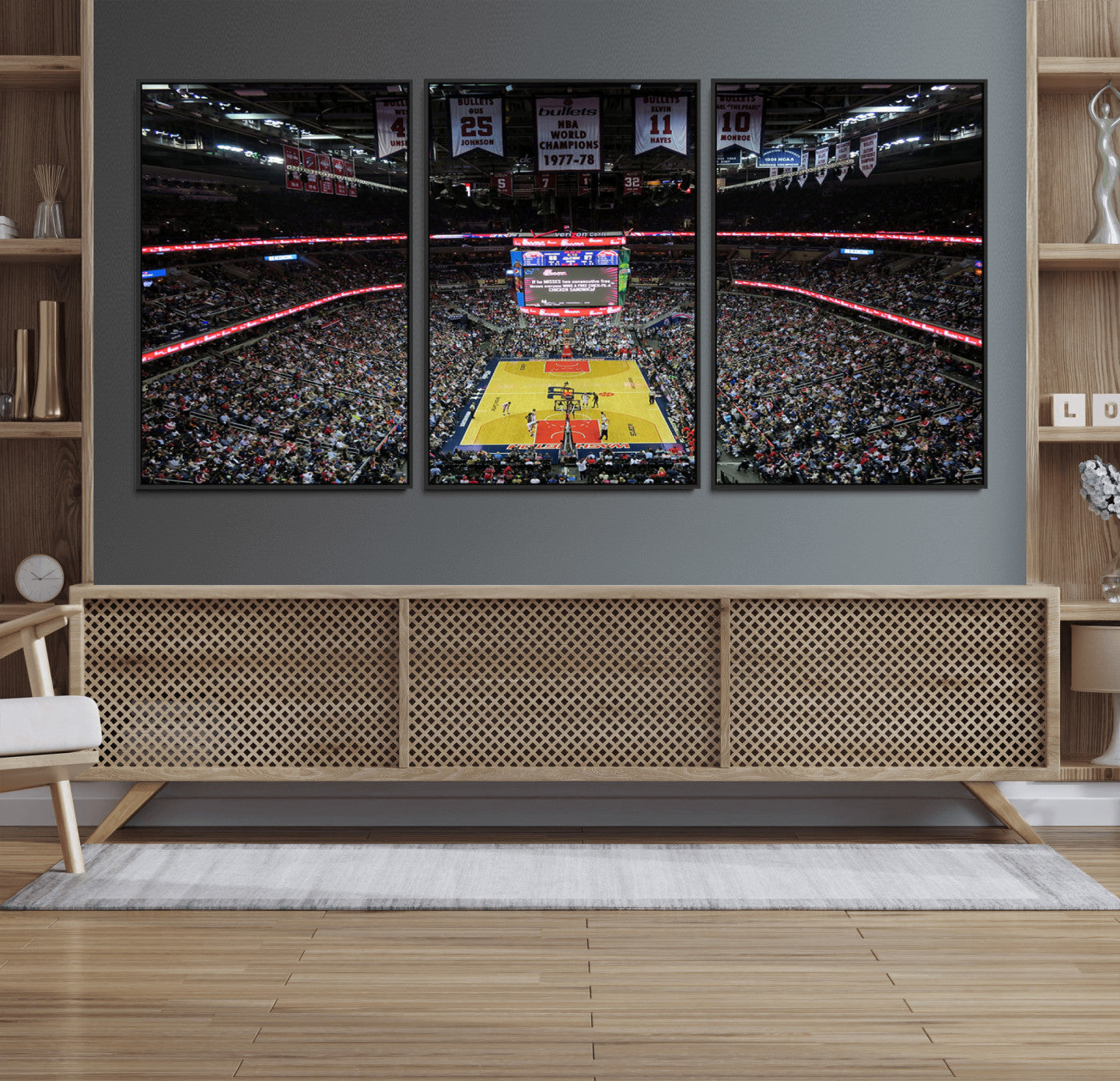 MGV-FC-60X30-3P - Capital One Arena Stadium Wall Art | Canvas Print | Ready to Hang | Washington D.C. Sports Decor