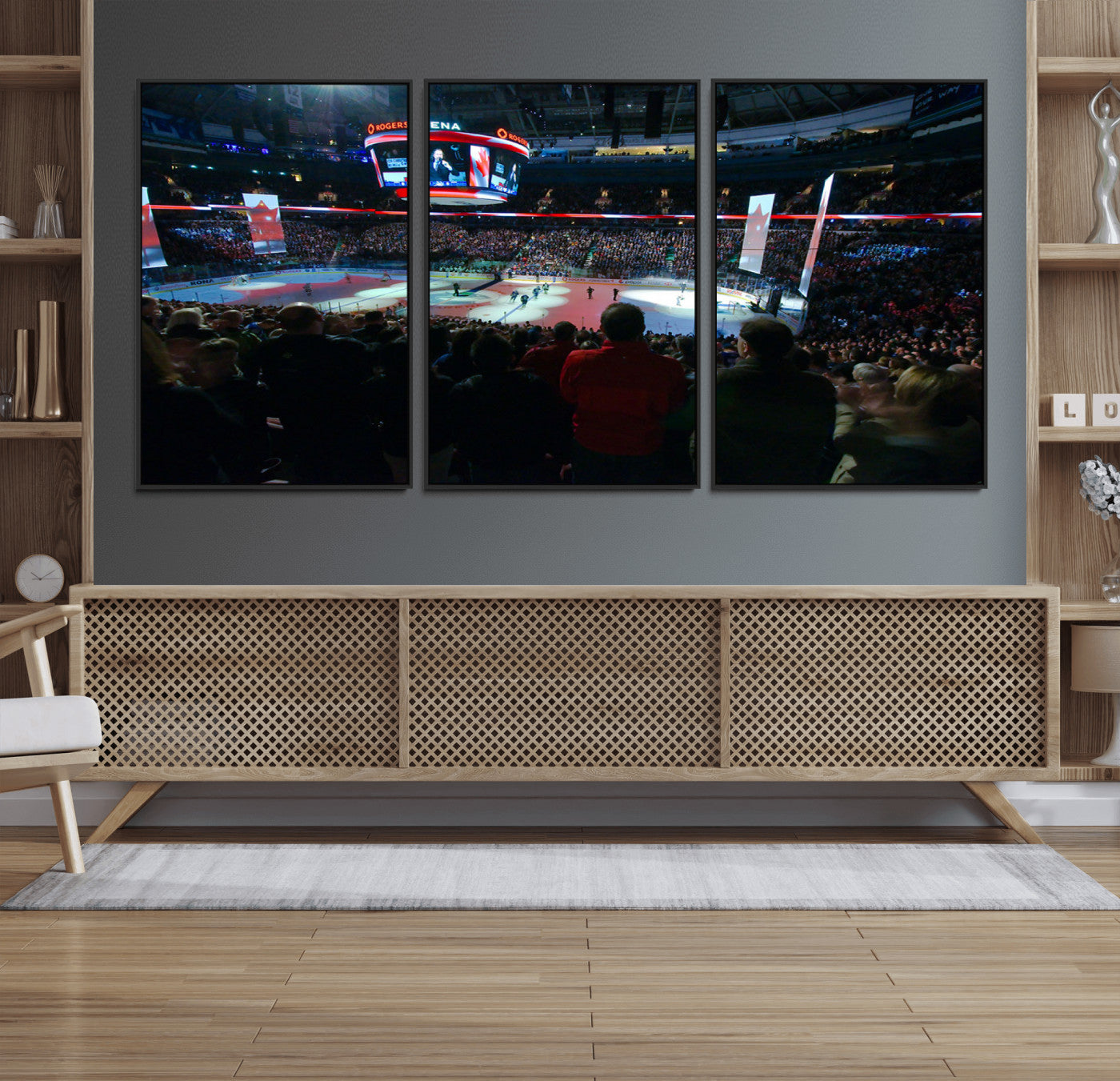 84945-MGV-FC-60X30-3P_Black-Rogers Arena Vancouver Canucks Ice Hockey Stadium Wall Art, Vancouver Canucks Ice Hockey Print