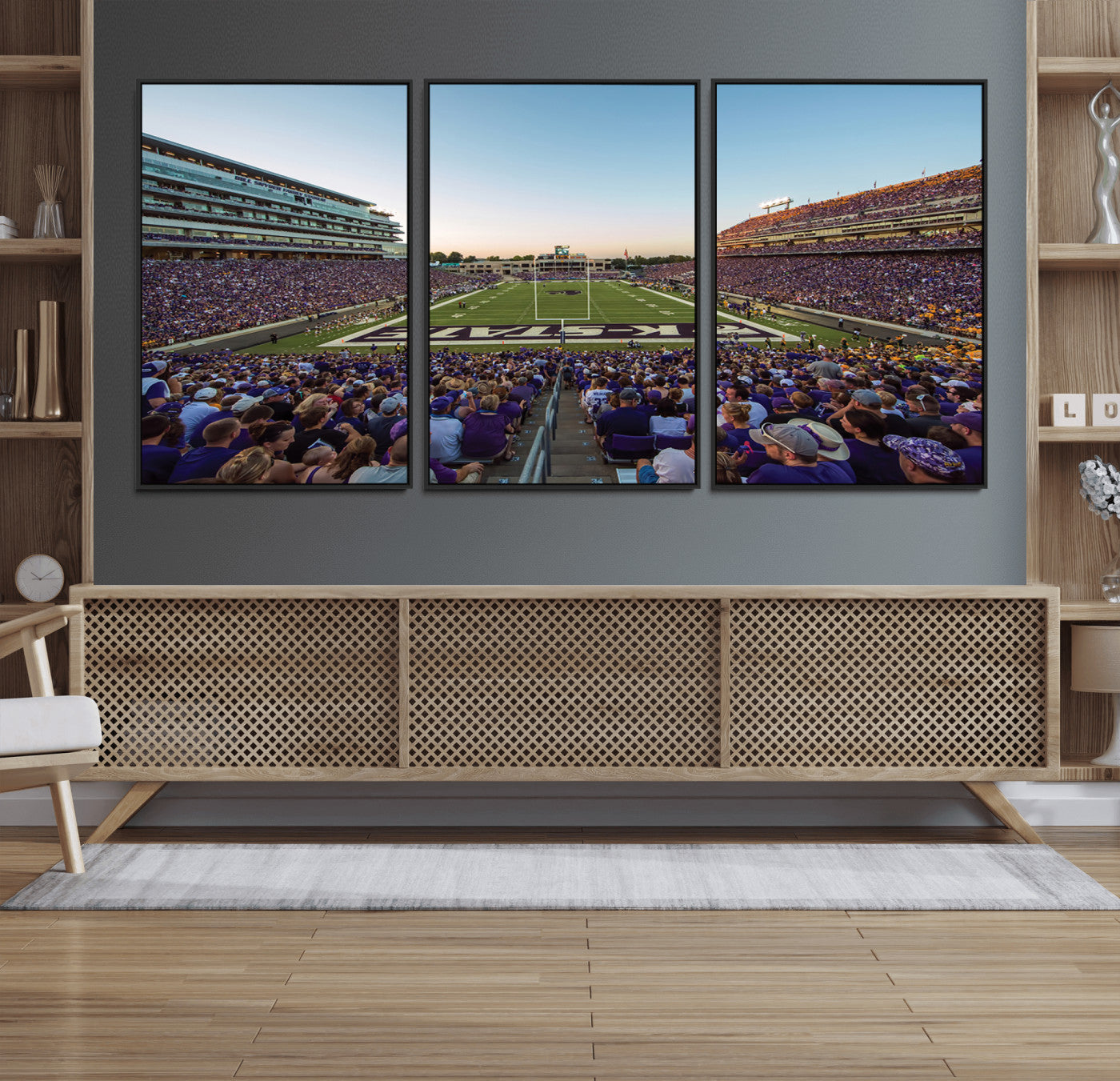 MGV-FC-60X30-3P - Kansas State University Wildcats Football Team Print - Manhattan Bill Snyder Family Football Stadium