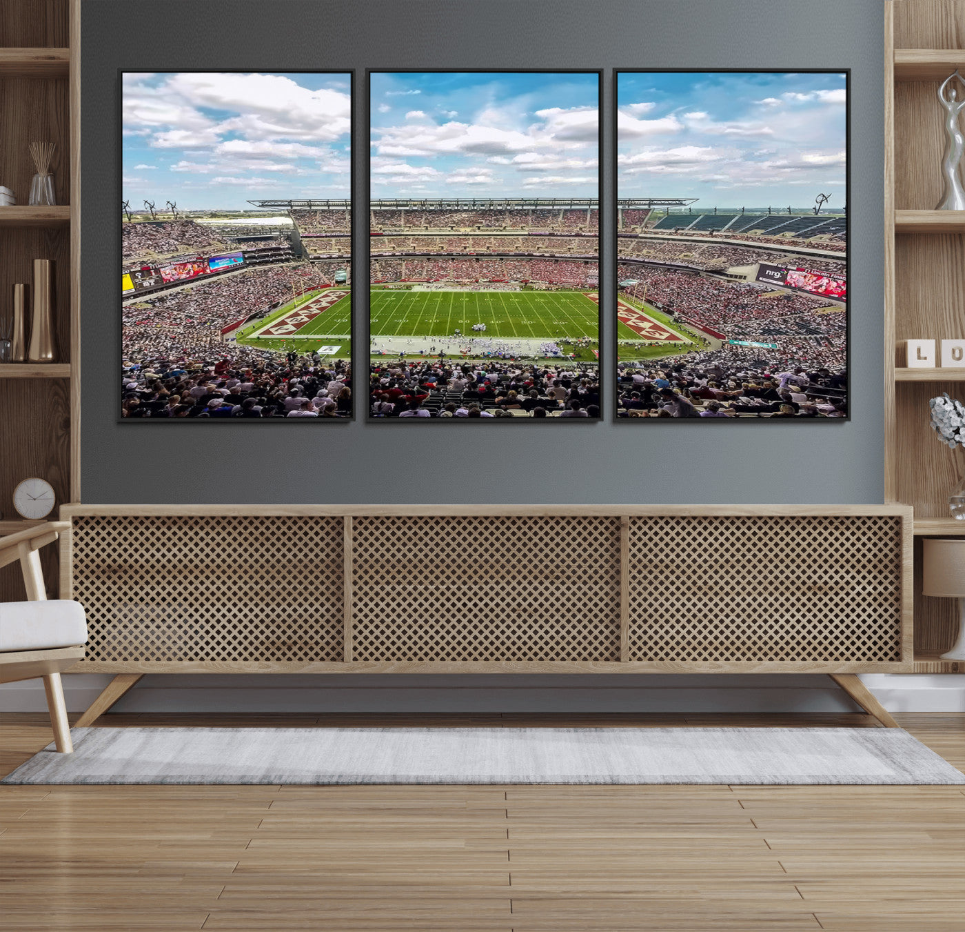 29243-MGV-FC-60X30-3P_Black-The Temple University Owls Athletics Team Print - Philadelphia Lincoln Financial Field Stadium Wall