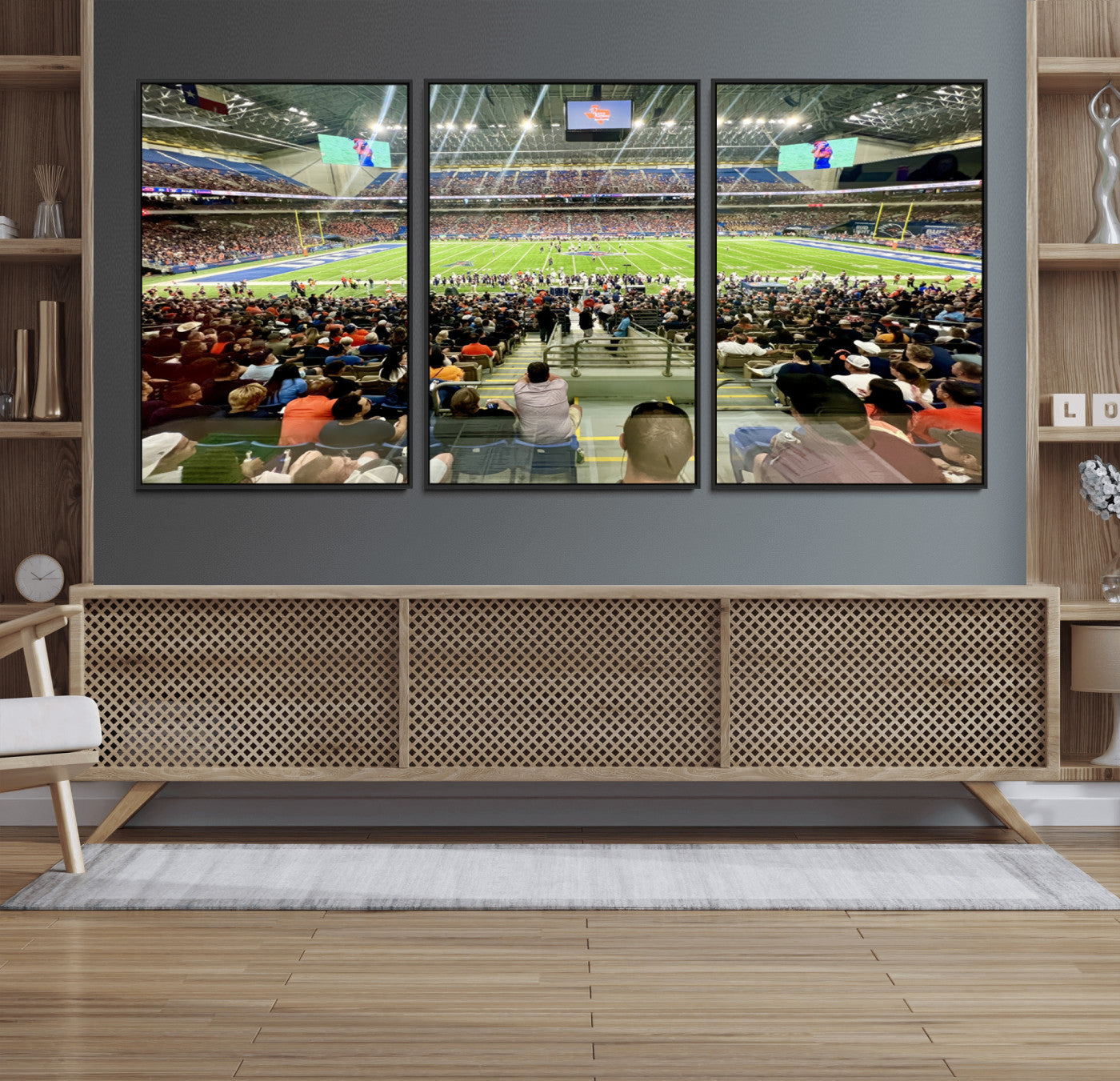 57279-MGV-FC-60X30-3P_Black-The University of Texas at San Antonio Roadrunners Football Team Print - San Antonio Alamodome Wall