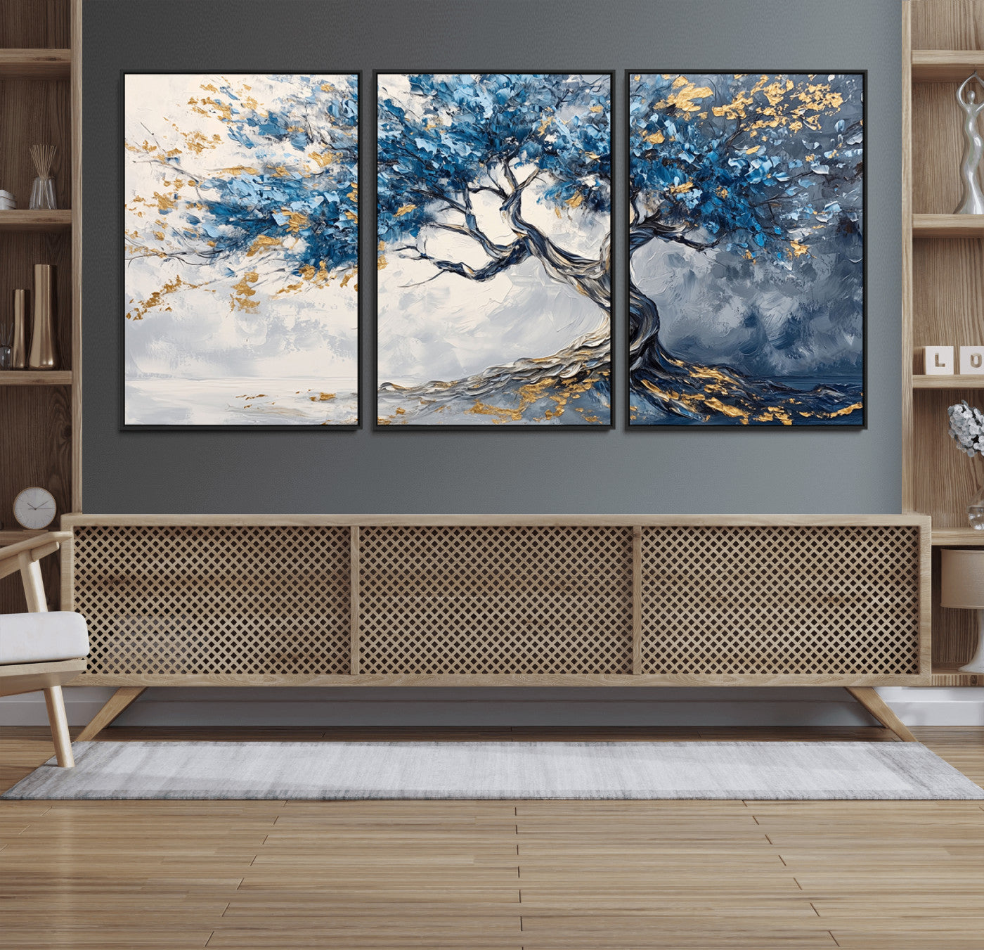 -Abstract Tree Painting Canvas Wall Art | Tree of Life Painting Wall Art Canvas Print