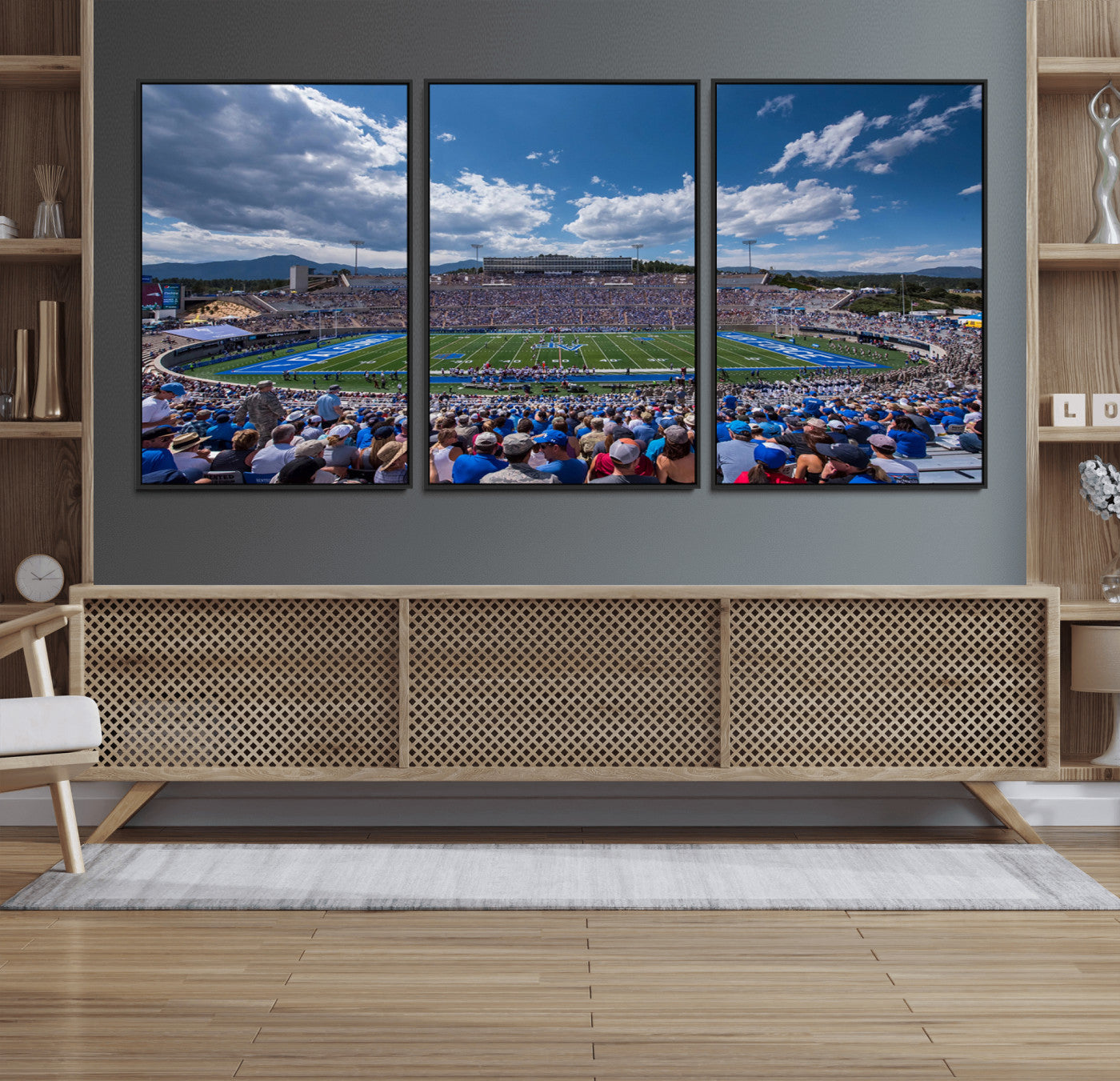 59281-MGV-CV-36X24-Air Force Falcons Football Team Print - Colorado Springs Falcon Stadium Wall Art Canvas Print