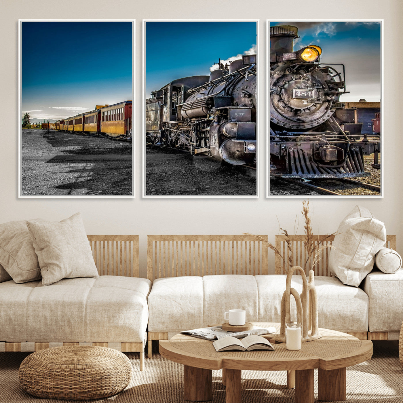 MGV-FC-60X30-3P - Train Wall Art Canvas Print