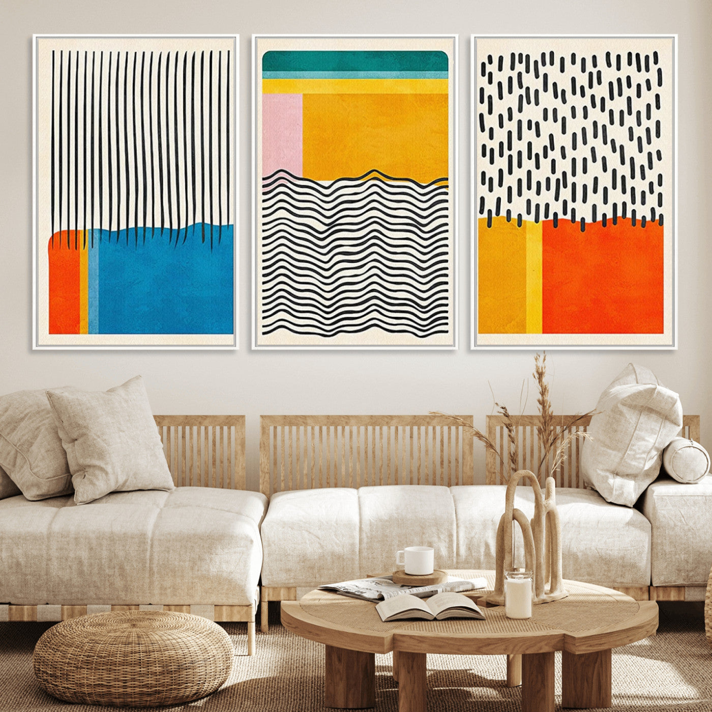 MGV-FC-60X30-3P - Canvas Print Wall Art Abstract Illustrs Art Boho