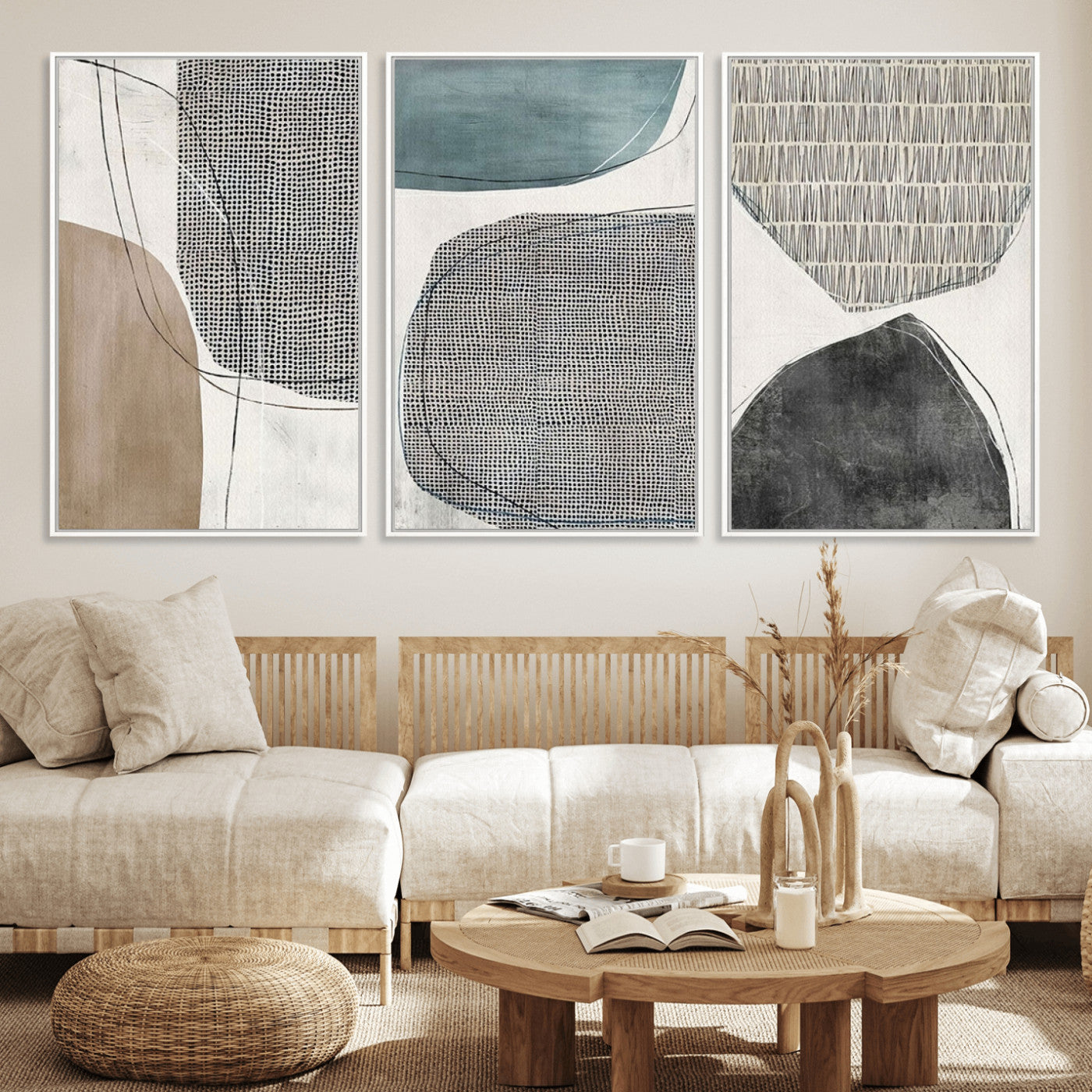 MGV-FC-60X30-3P - Canvas Print Wall Art Abstract Illustrs Art Boho