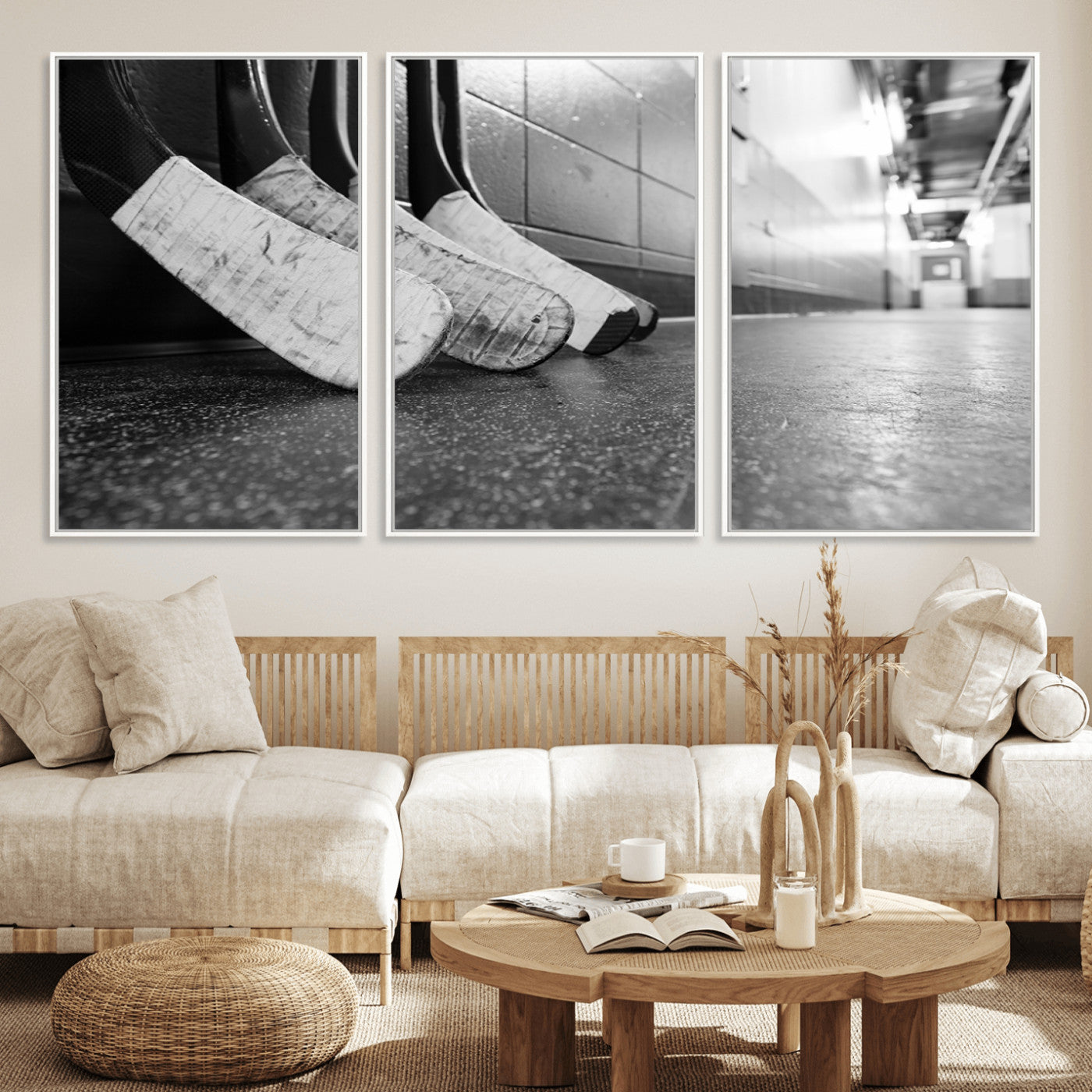 MGV-FC-60X30-3P - Ice Hockey Wall Art Canvas Print