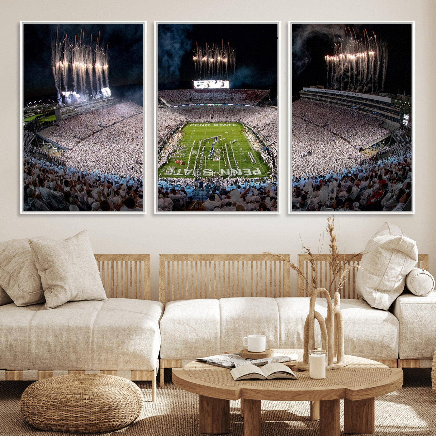 MGV-FC-60X30-3P - Penn Stadium Football Wall Art Canvas Print, Pennsylvania University Football Stadium