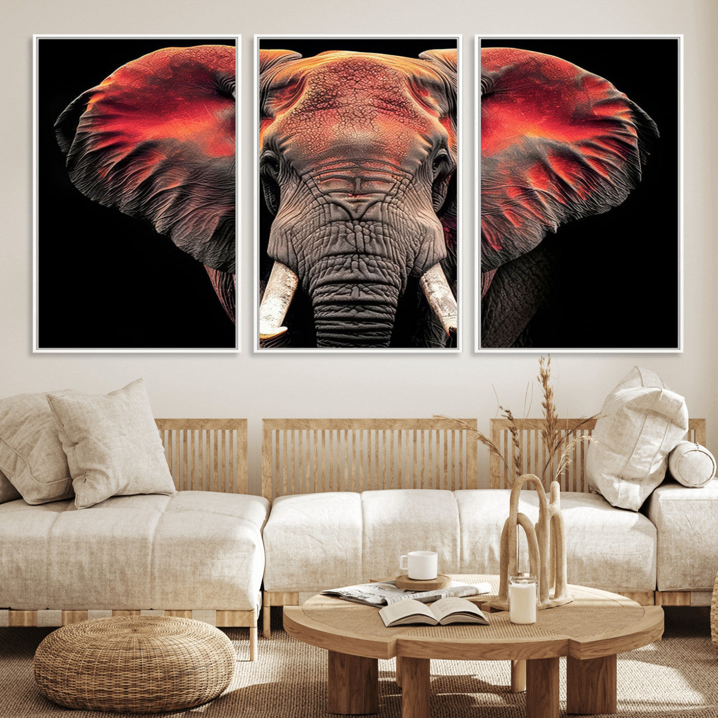 -Elephant Wall Art Canvas Print