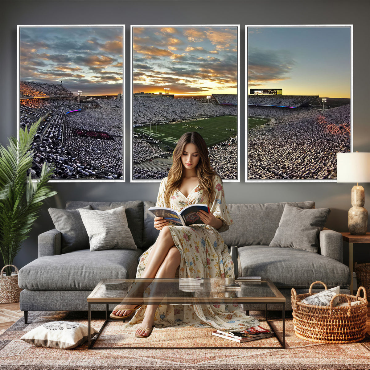 38807-MGV-CV-36X24 - Beaver Stadium Wall Art, Penn State Stadium Wall Art | Penn State Nittany Lions Football