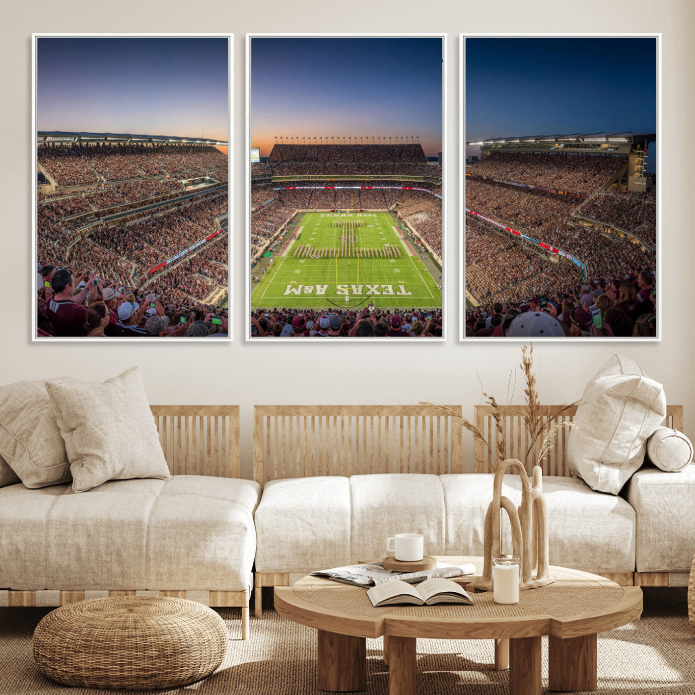 MGV-FC-60X30-3P - Kyle Field Wall Art Print | Large Texas A&M Aggies Football Canvas Print for Sports Enthusiasts | Framed, Ready-to-Hang Stadium Decor