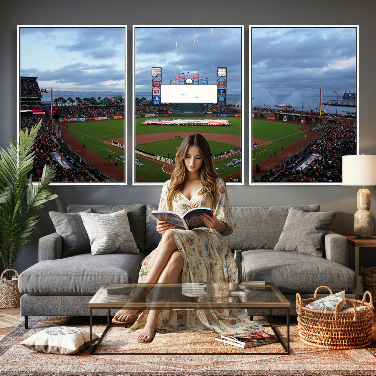 44631-MGV-CV-36X24 - Oracle Park San Francisco Giants Wall Art | Oracle Park Stadium Canvas Print