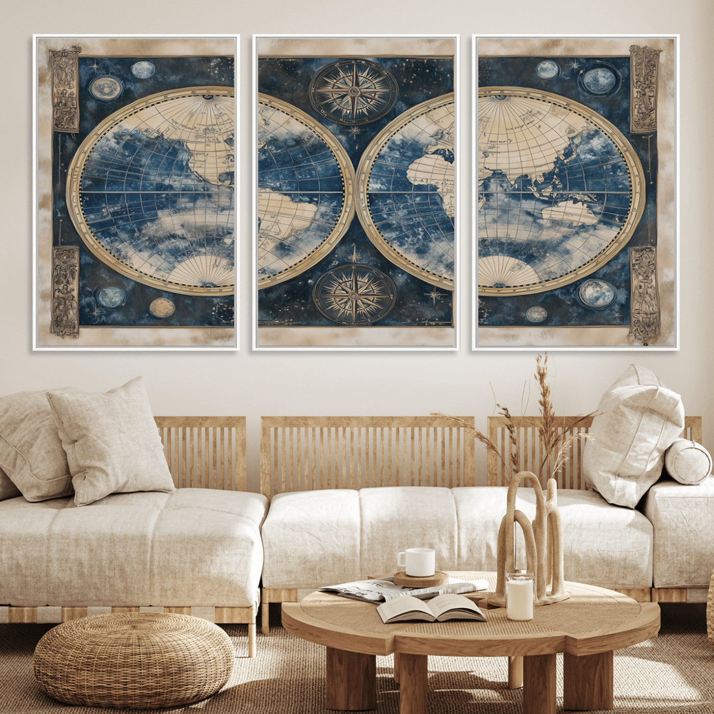 MGV-FC-60X30-3P - World Map Canvas Print