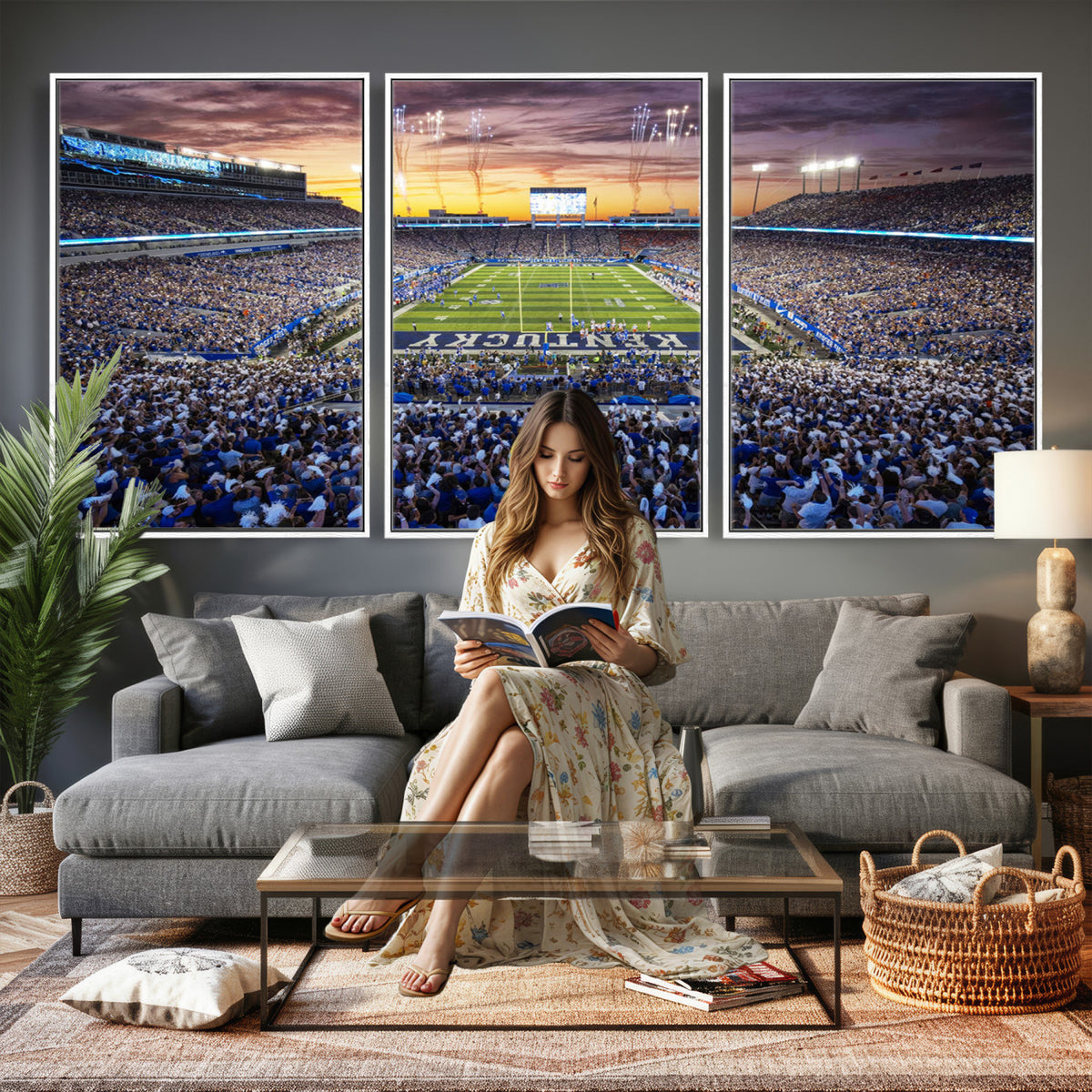 78524-MGV-CV-36X24 - Kroger Field Wall Art Print, Kentucky Stadium Wall Art