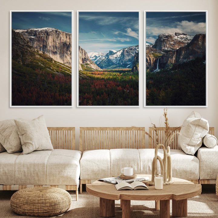 Yosemite National Park Wall Art Canvas Print, Mountain Landscape Print, Framed El Capitan Art Print, Large Scenic Nature Printing