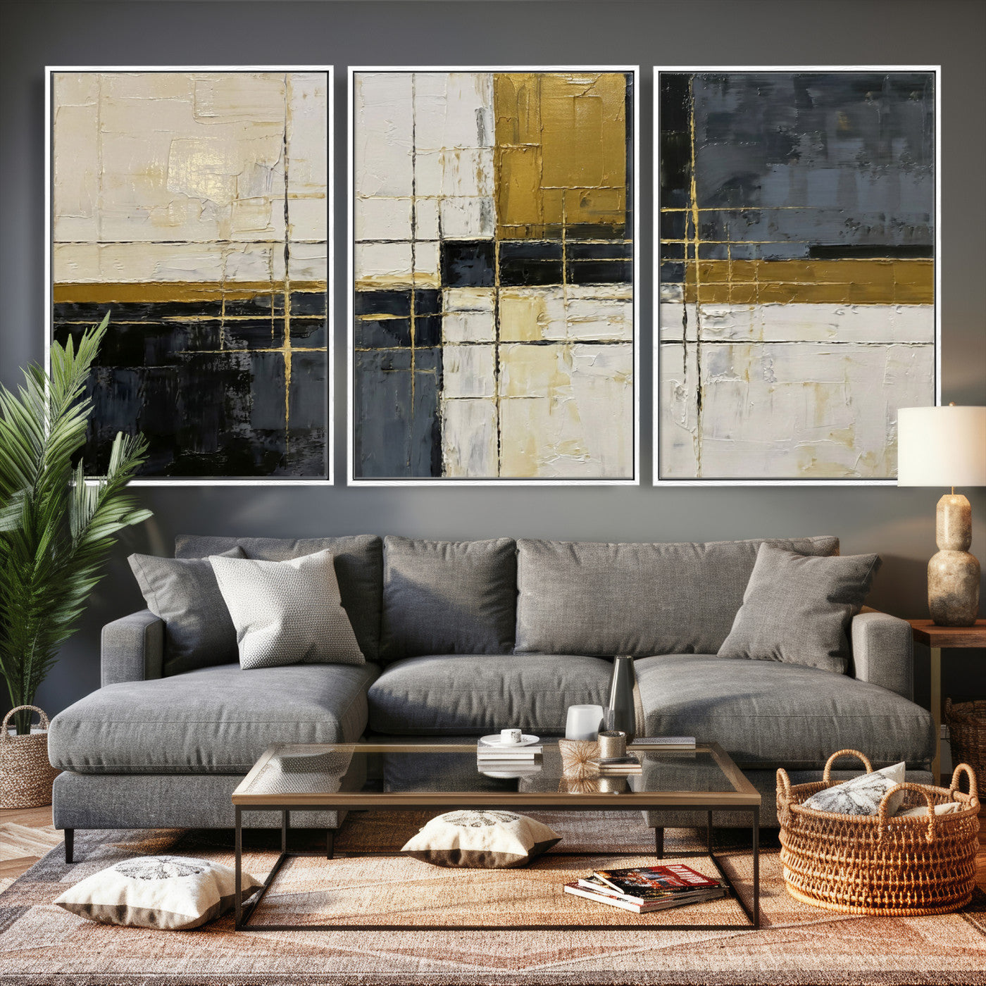 86412570-MGV-CV-36X24 - Geometric Abstract Wall Art Canvas Print