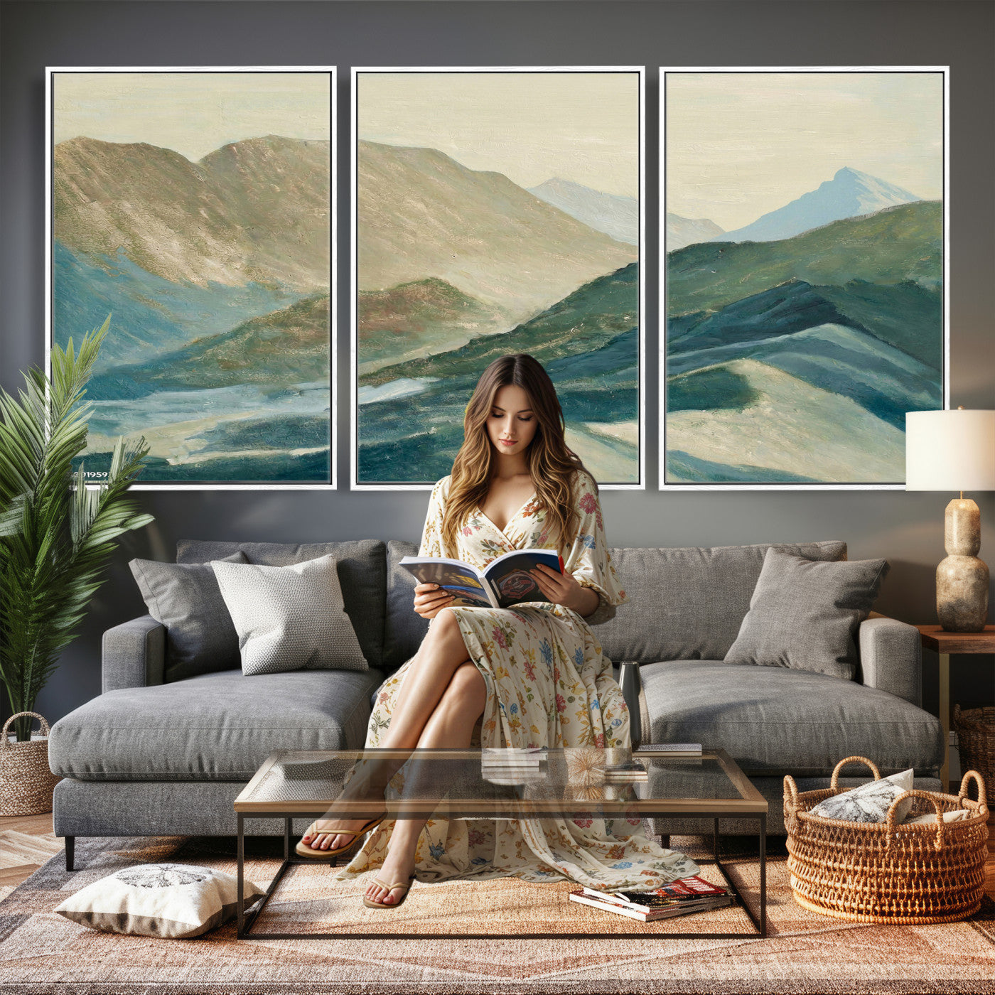 33629523-MGV-CV-36X24 - Shemelina Mountain Landscape, Mountains at Dawn Wall Art Canvas Print