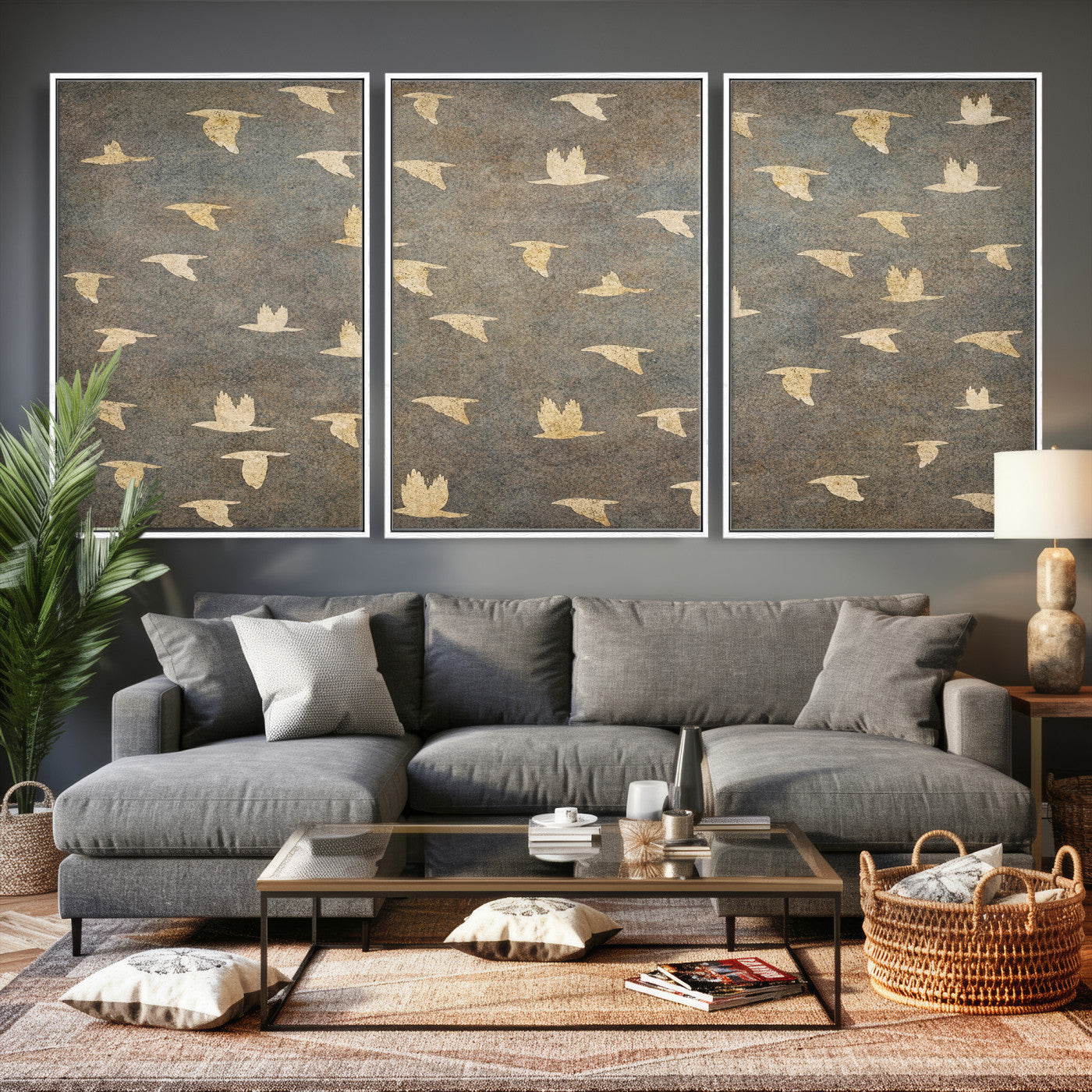20532514-MGV-CV-36X24 - Abstract Birds Wall Art Canvas Print
