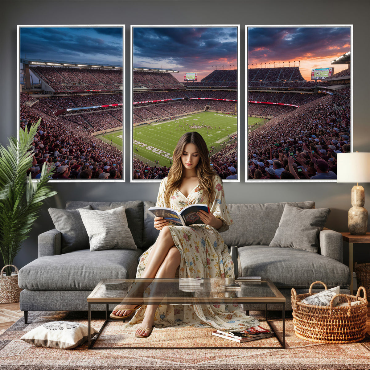 55475837-MGV-CV-36X24 - Stadium Wall Art Canvas Print