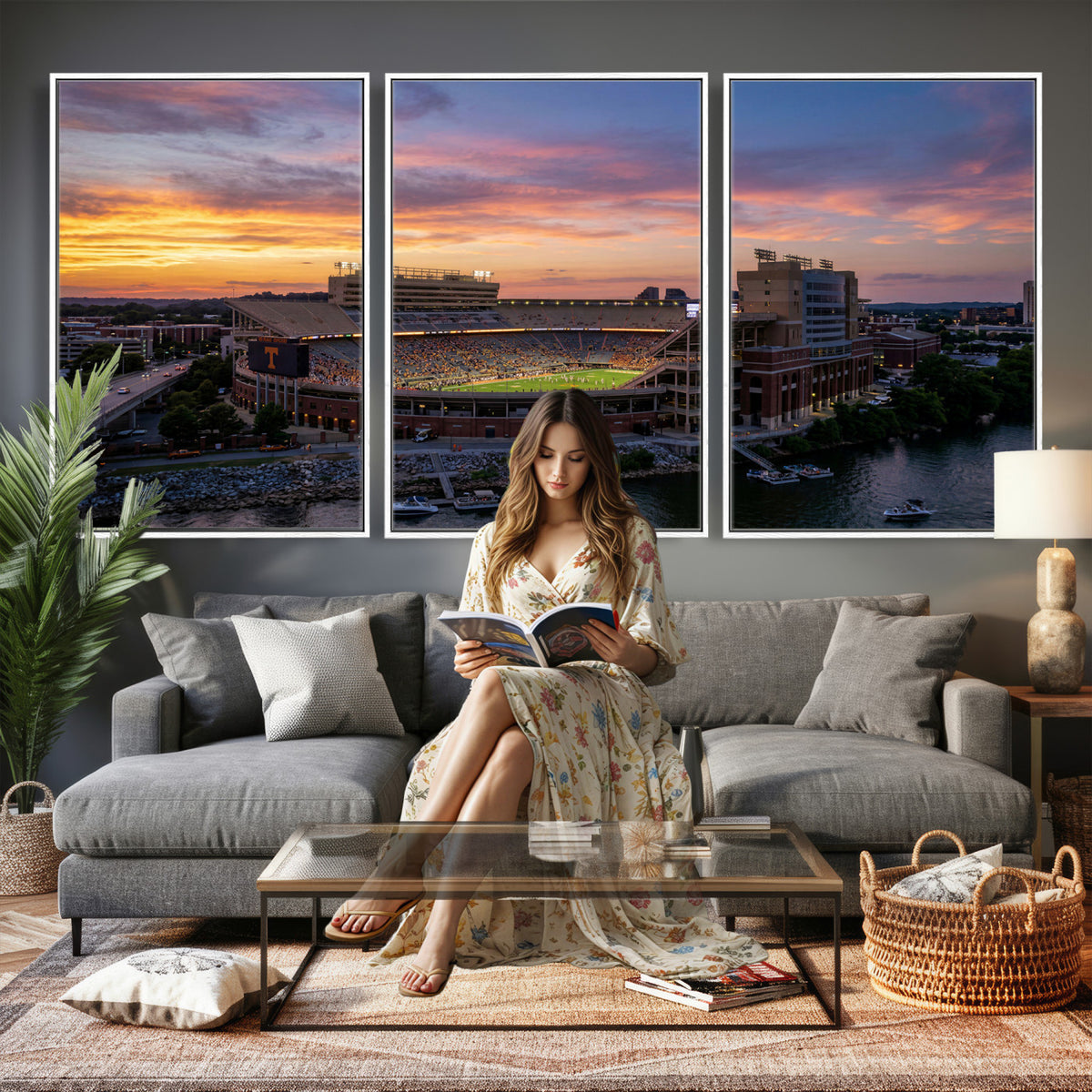 61093642-MGV-CV-36X24 - Stadium Wall Art Canvas Print