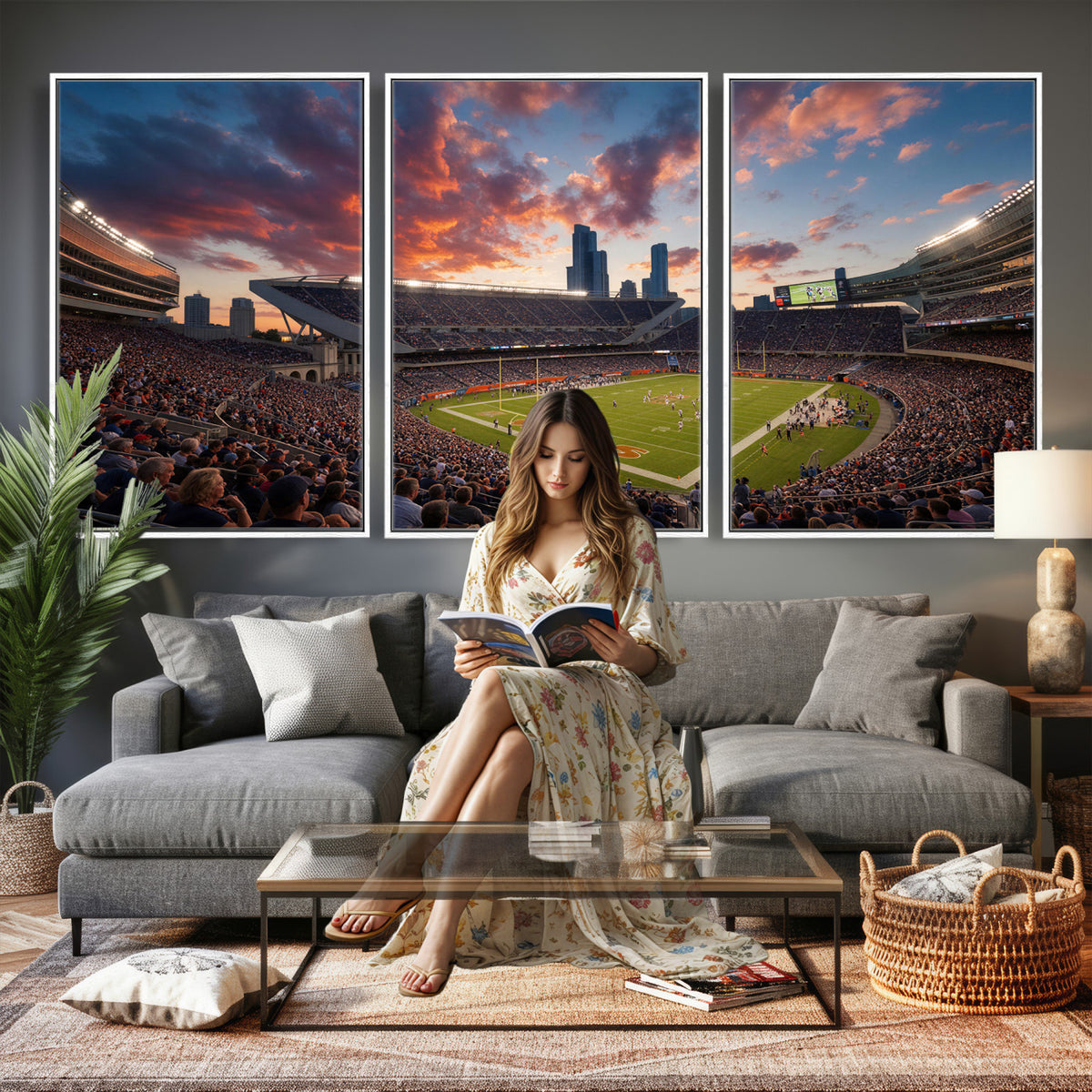 21104528-MGV-CV-36X24 - Stadium Wall Art Canvas Print