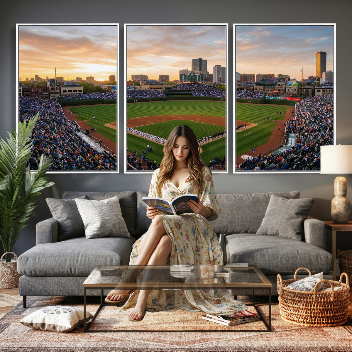 76885212-MGV-CV-36X24 - Stadium Wall Art Canvas Print