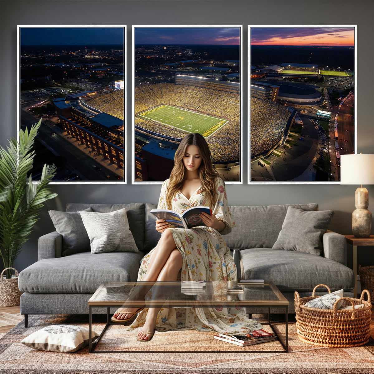 61127284-MGV-CV-36X24 - Stadium Wall Art Canvas Print