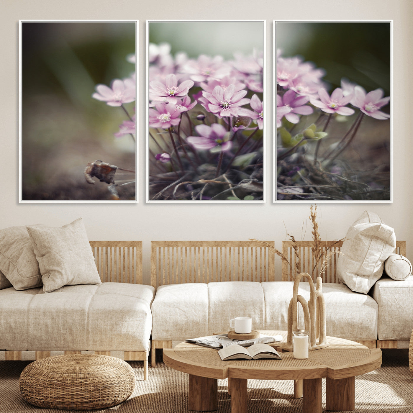 MGV-FC-60X30-3P - Pink Wild Flower Canvas Print