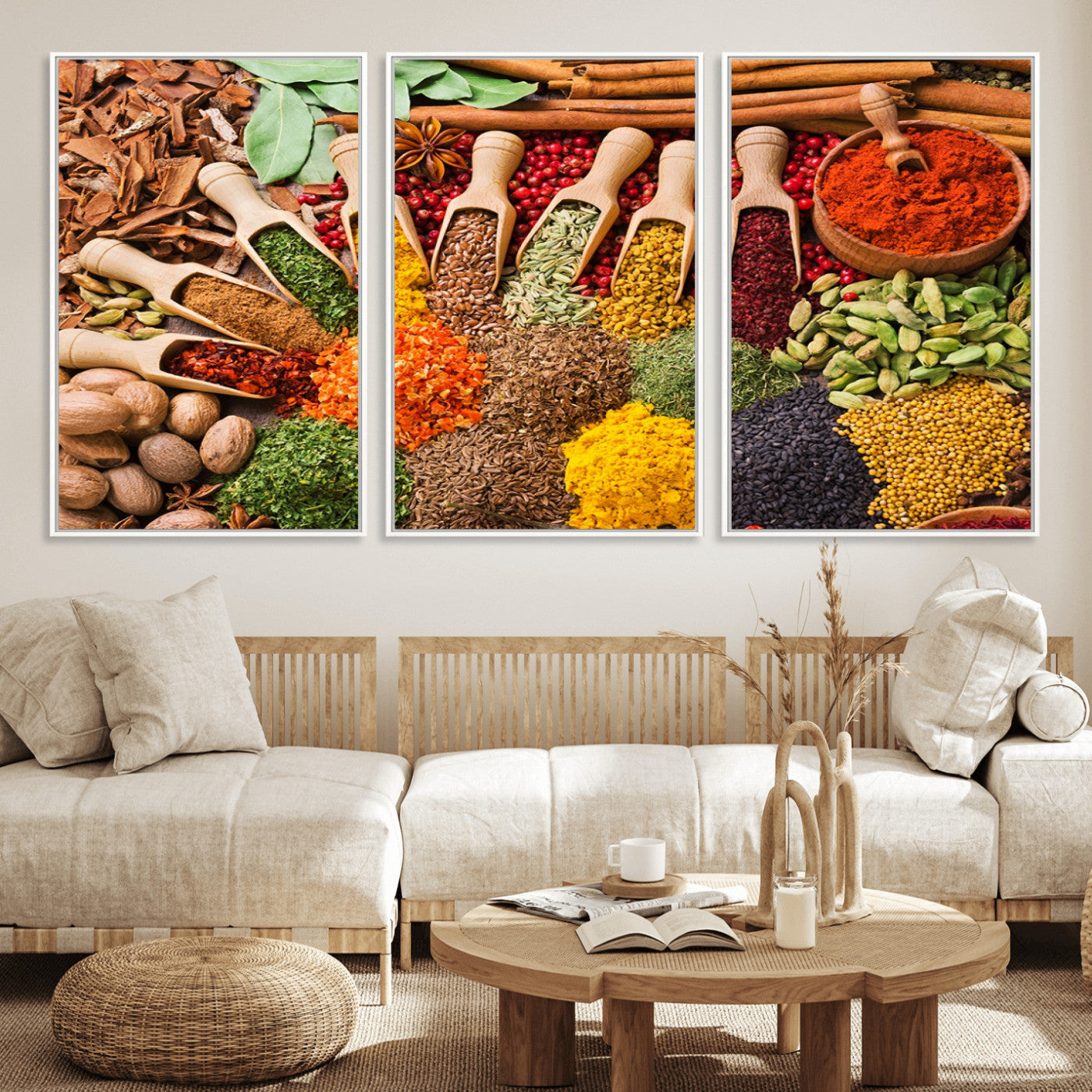 MGV-FC-60X30-3P - Spices Kitchen Wall Art Canvas Print