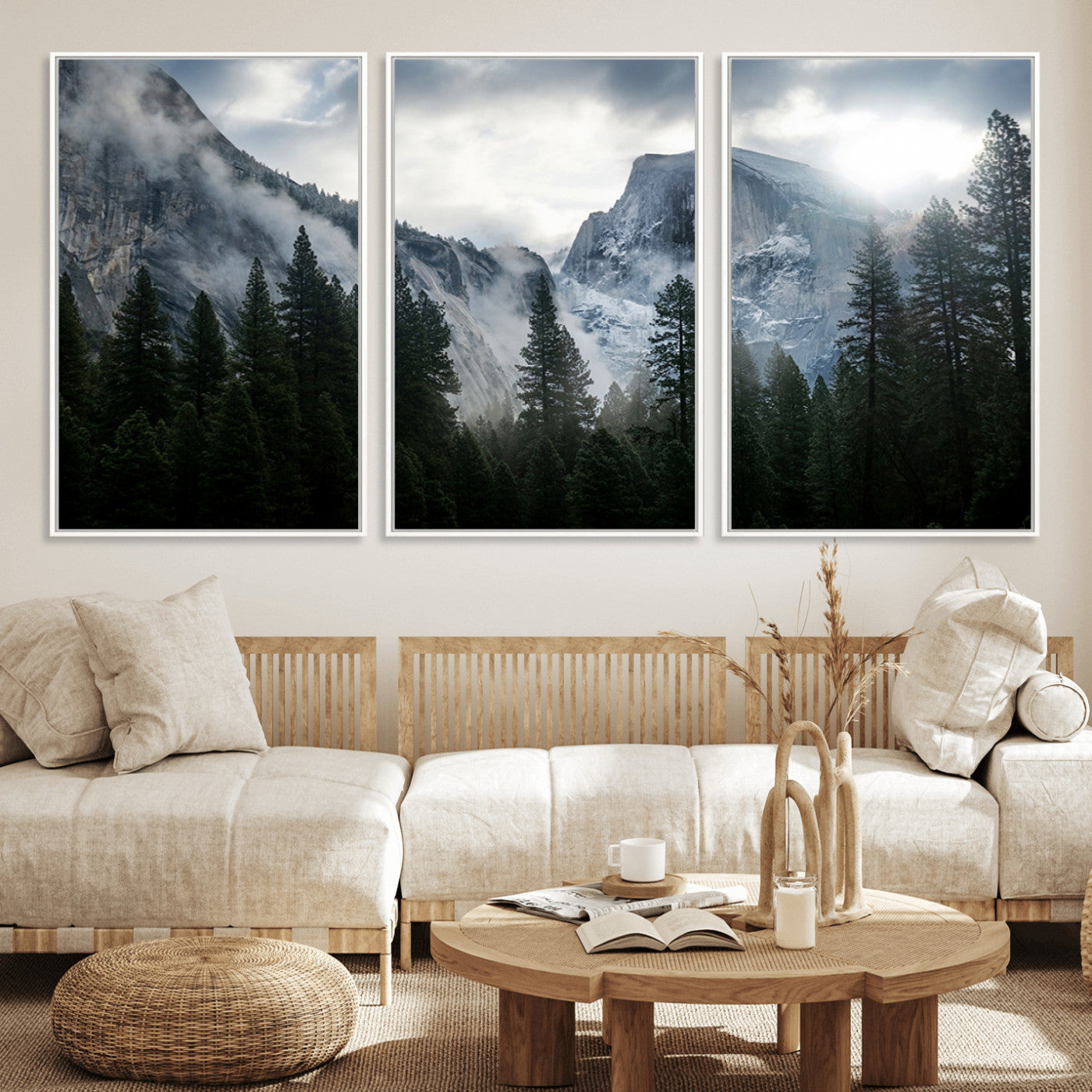 98725-MGV-CV-36X24-Wall Art Foggy Forest Landscape Canvas Print