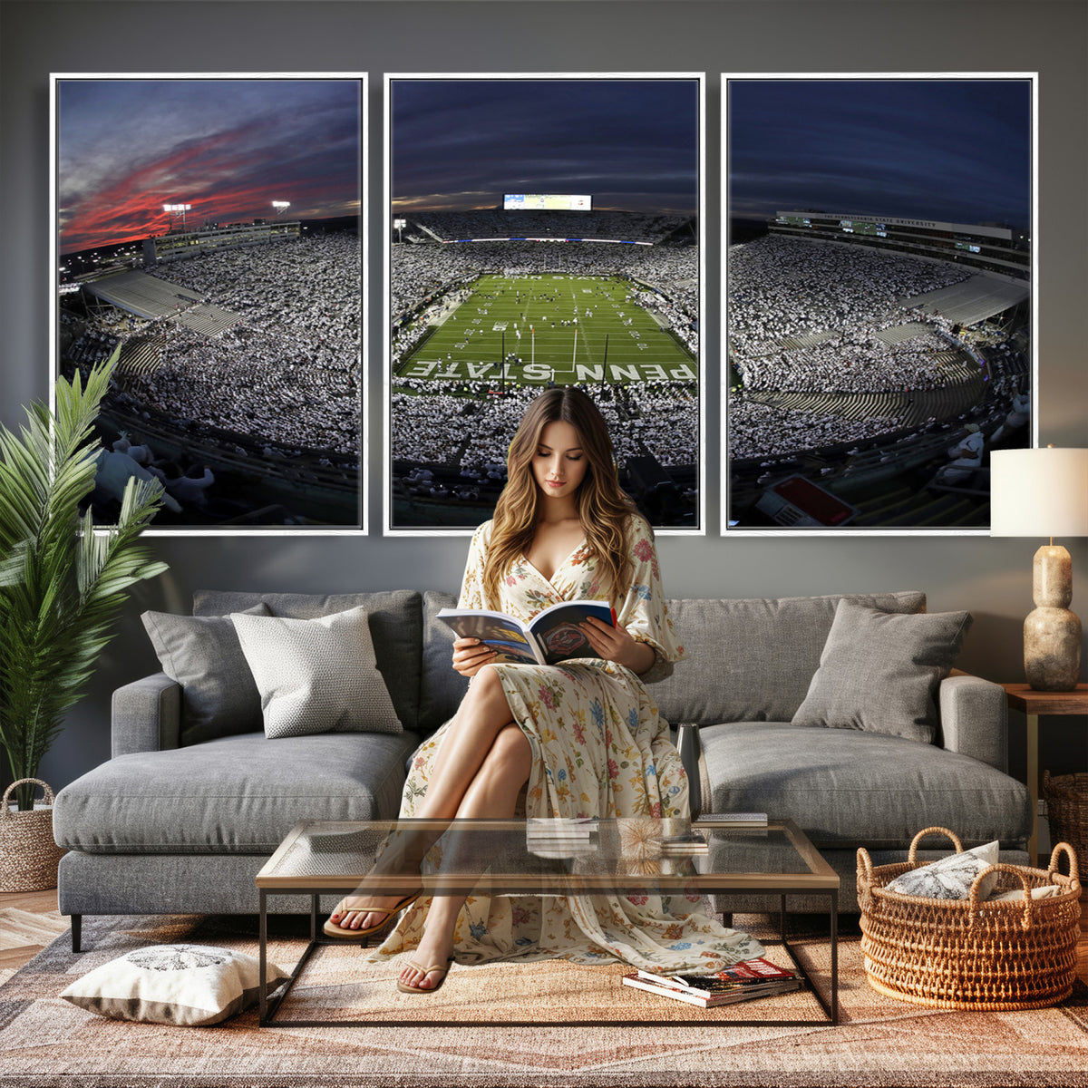 59877-MGV-CV-36X24 - Penn State University Nittany Lions Football Team Print