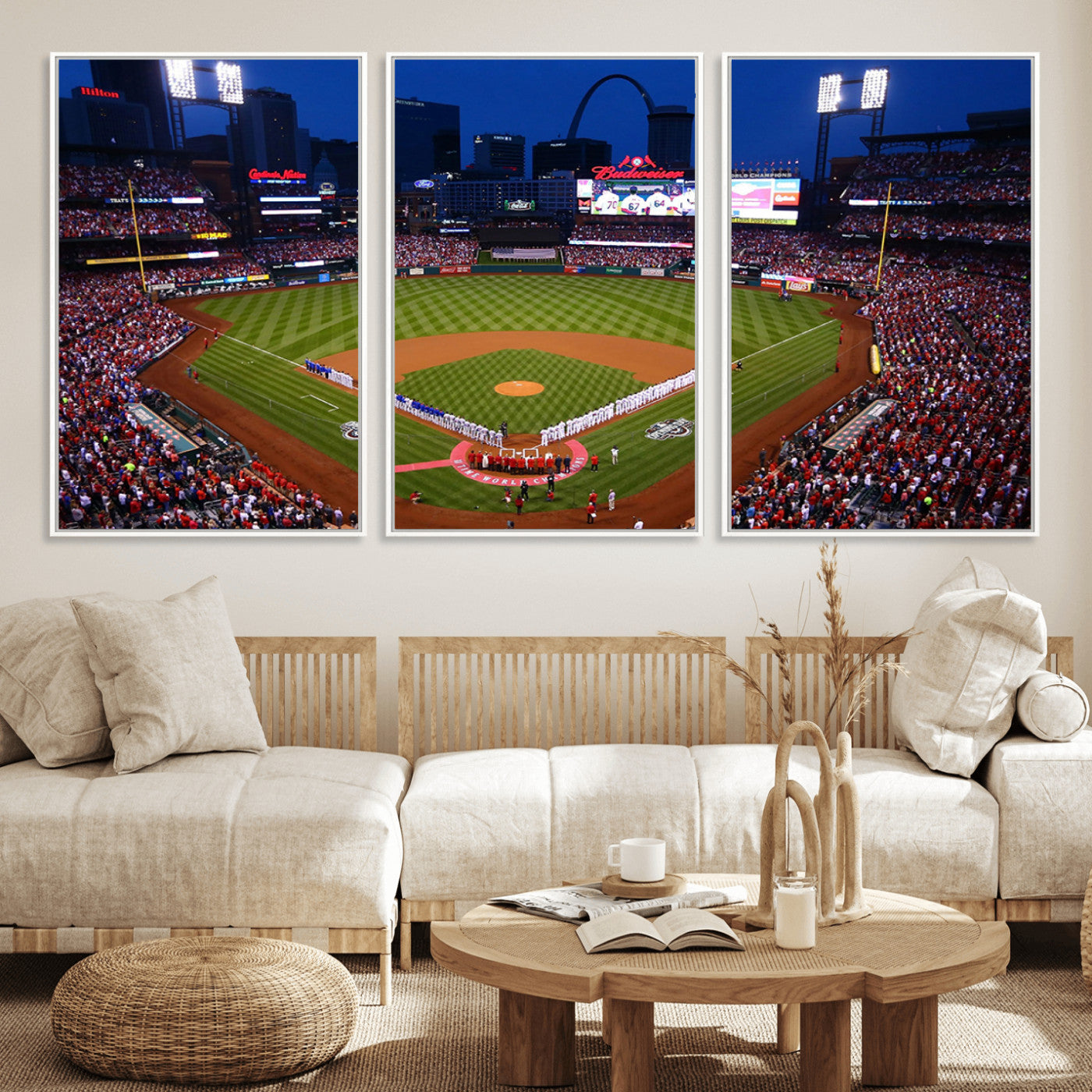MGV-FC-60X30-3P - St. Louis Cardinals Baseball Team Print - Busch Stadium Wall Art Canvas Print