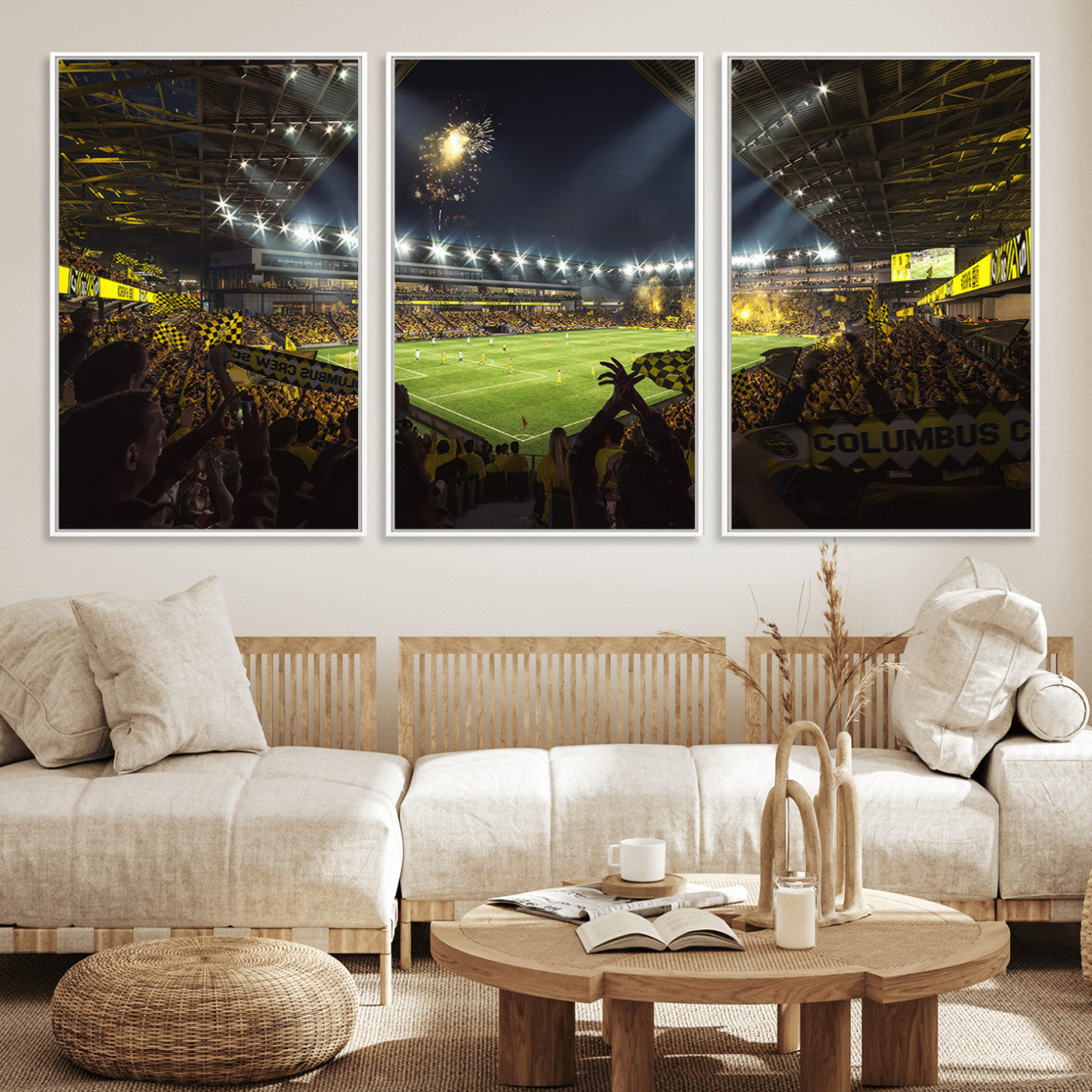 MGV-FC-60X30-3P - Columbus Crew Soccer Team Print - Columbus Crew Stadium Wall Art Canvas Print