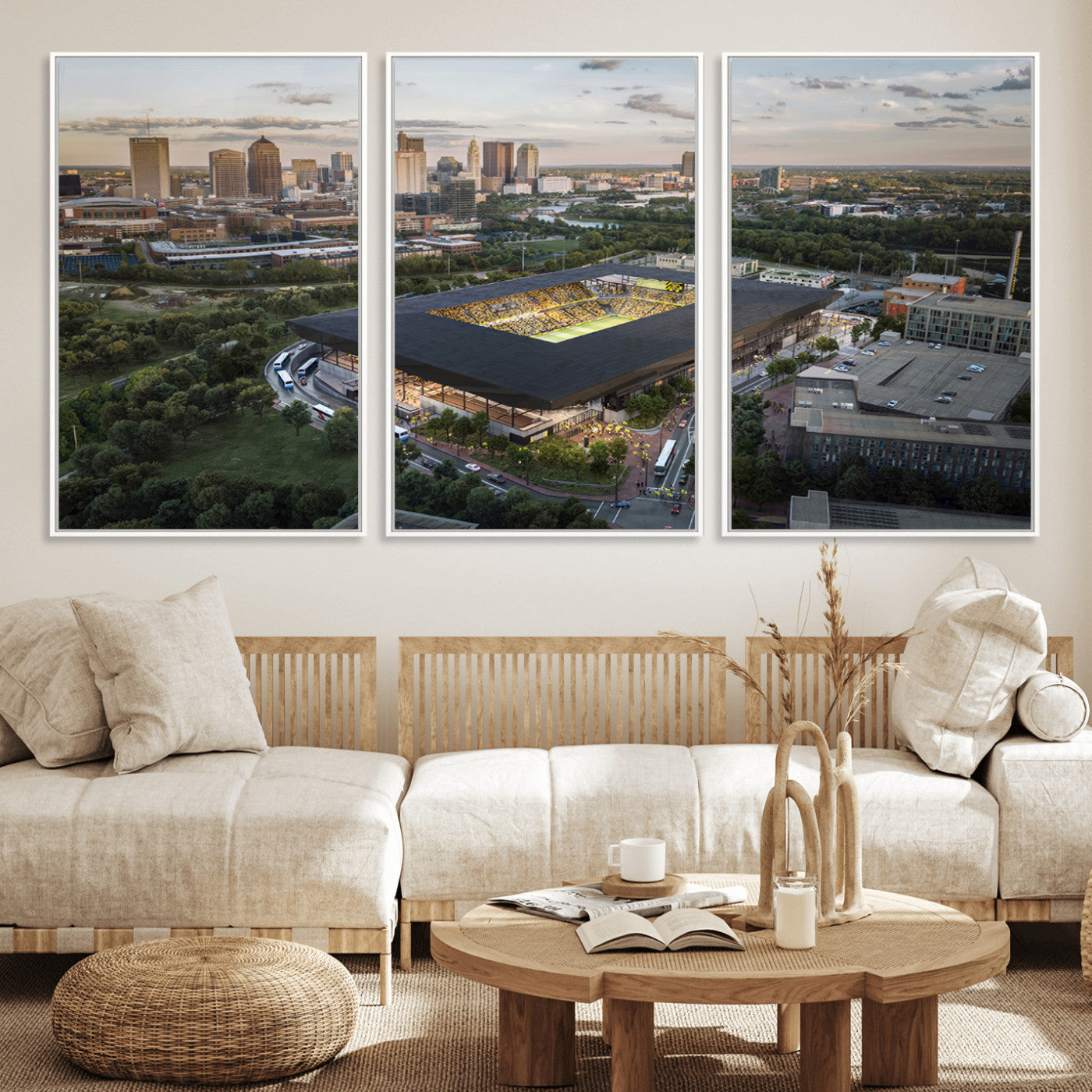 MGV-FC-60X30-3P - Columbus Crew Soccer Team Print - Columbus Crew Stadium Wall Art, Columbus Crew Soccer Wall Art