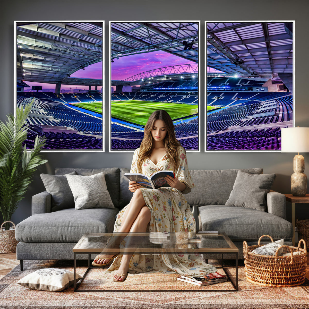 10851-MGV-CV-36X24 - FC Porto Soccer Team Print Canvas, Dragon Stadium Wall Art