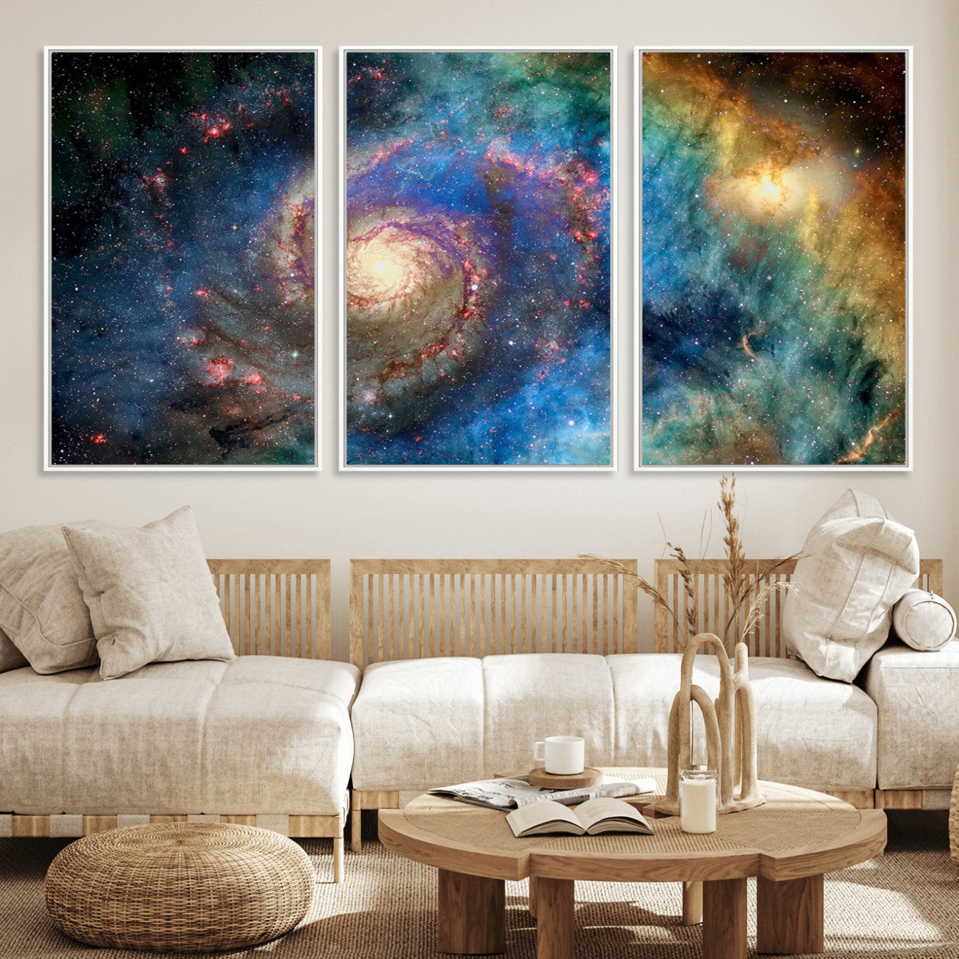 MGV-FC-60X30-3P - Spiral Galaxy Wall Art Canvas Print