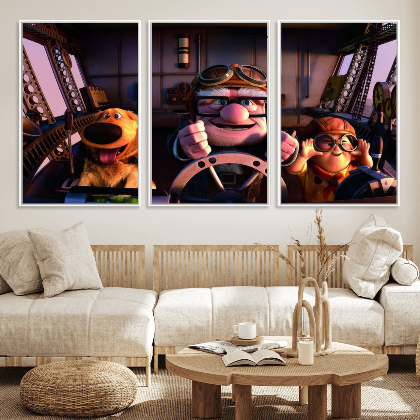 MGV-FC-60X30-3P - Carl Russel And Dog, Movie Up Poster, Movie Up Wall Art, Movie Up Poster Print, Carl